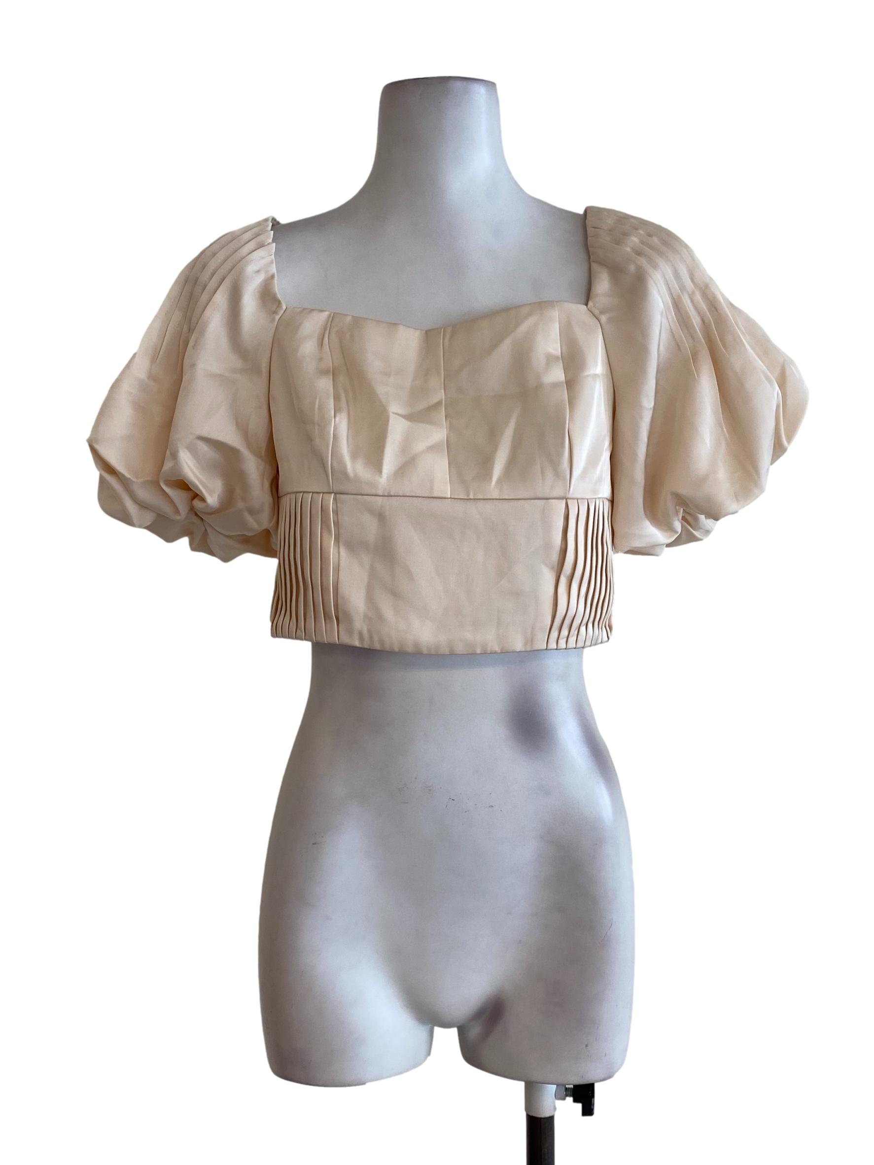 Yellow Puffy Sleeve Top
