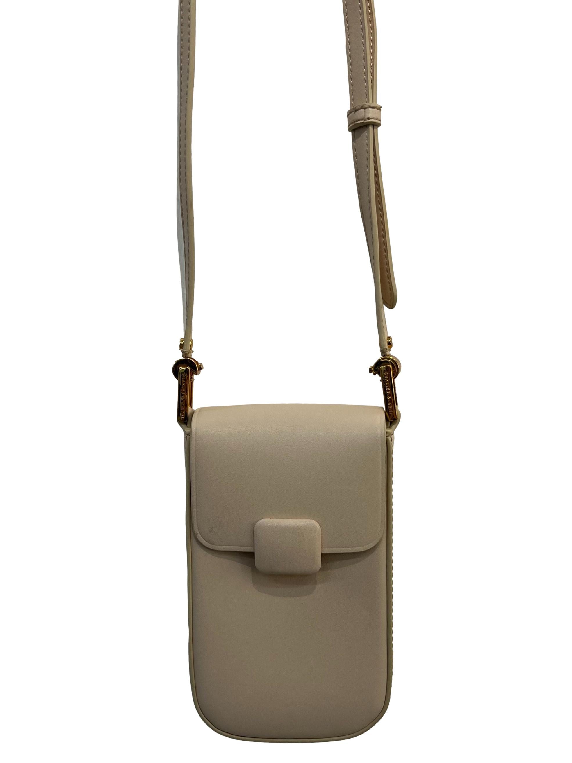 Cream Rectangle Phone Bag