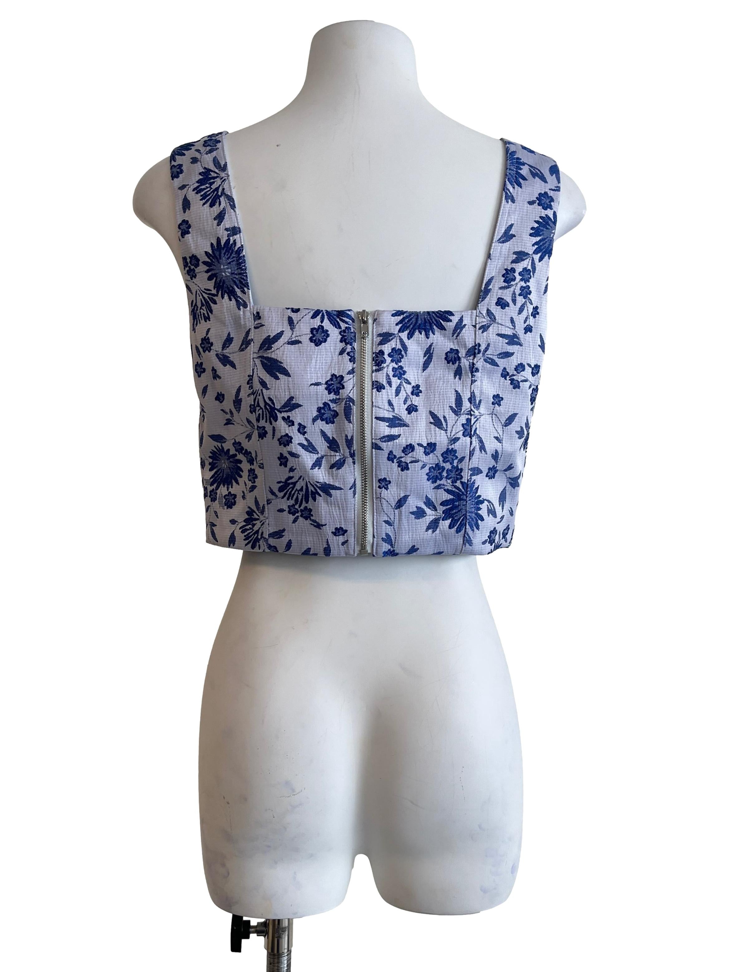 Lapis Blue Straight Across Sleeveless Top