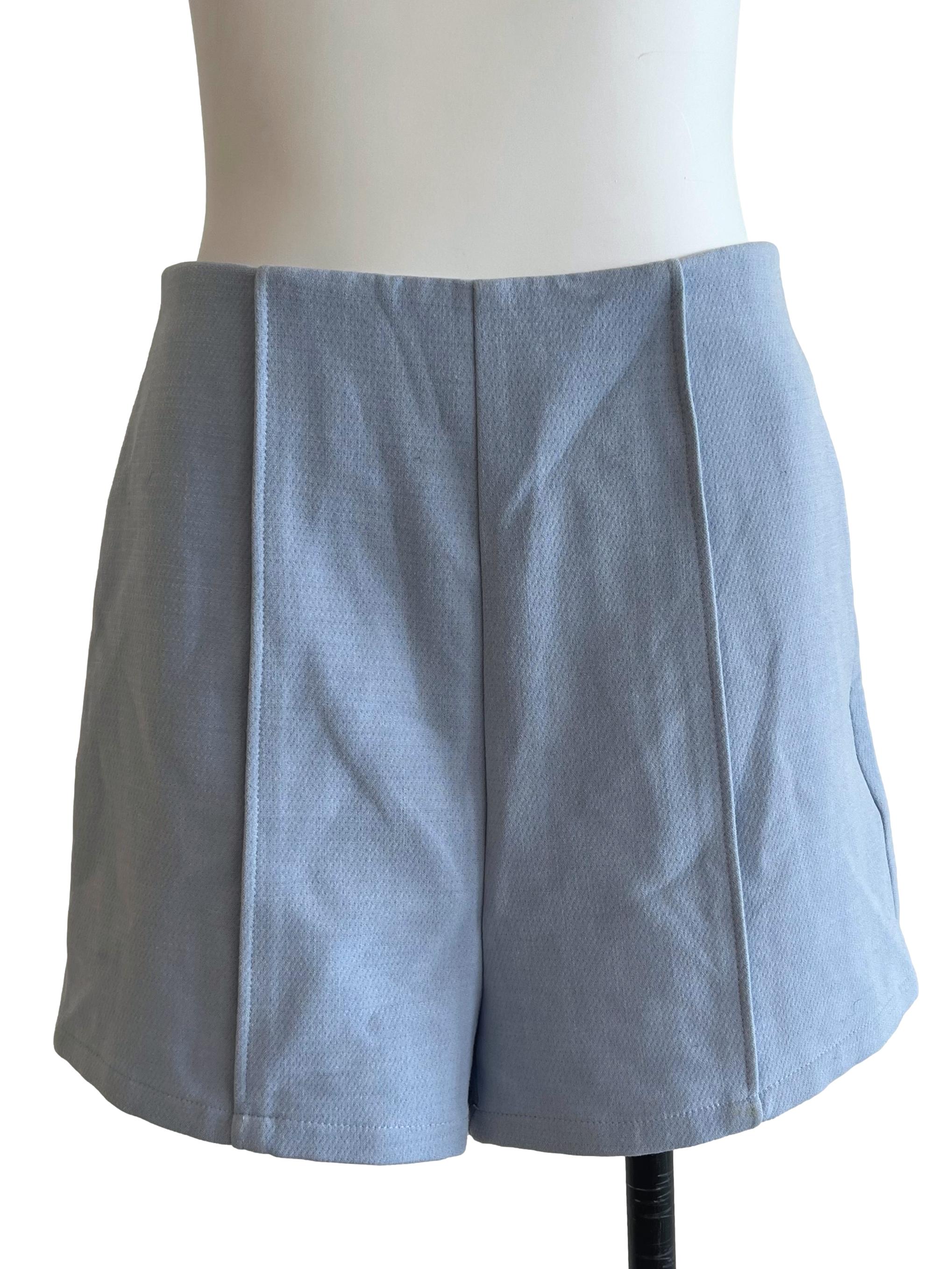 Light Blue High Waisted Shorts