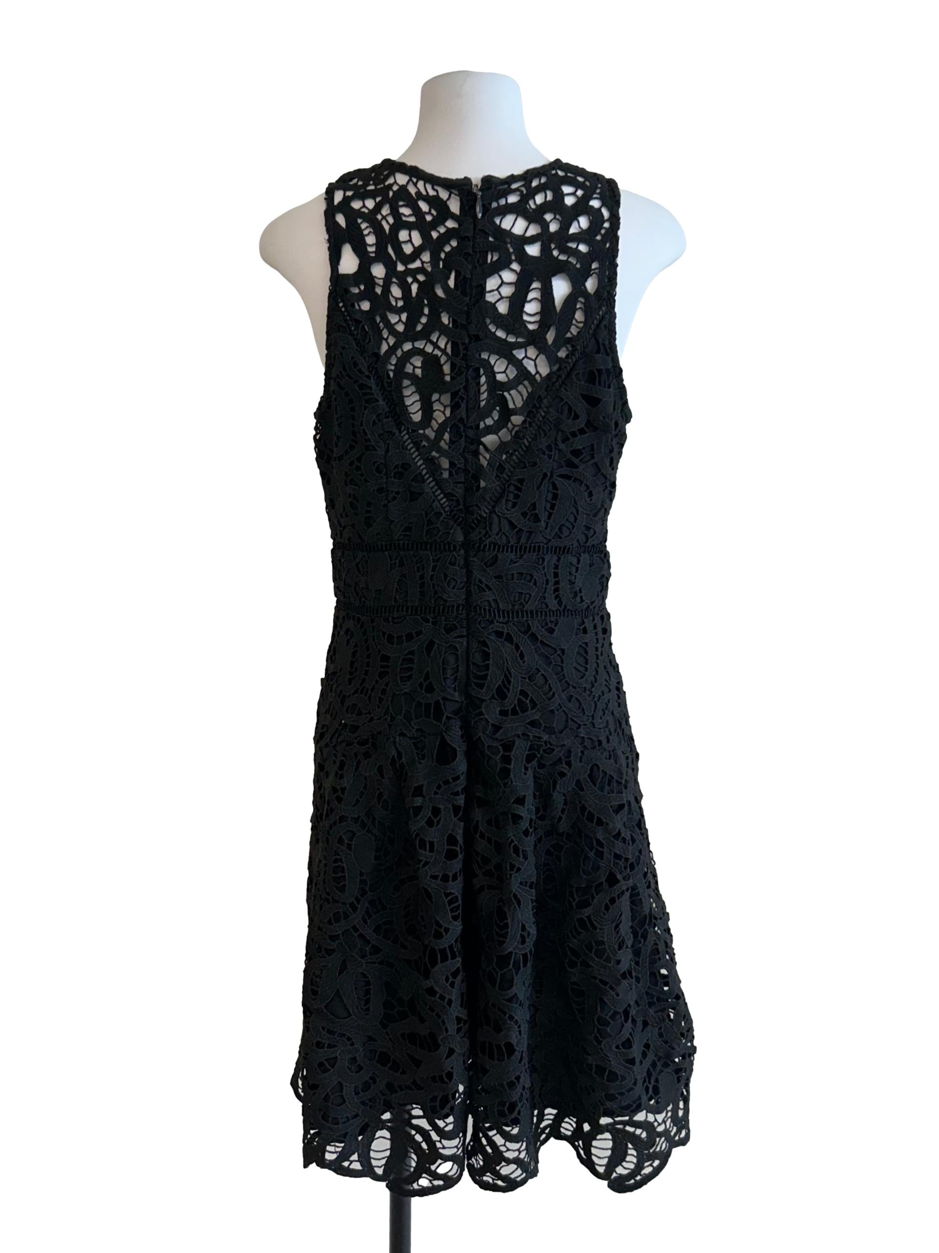 Jet Black Eyelet Dress