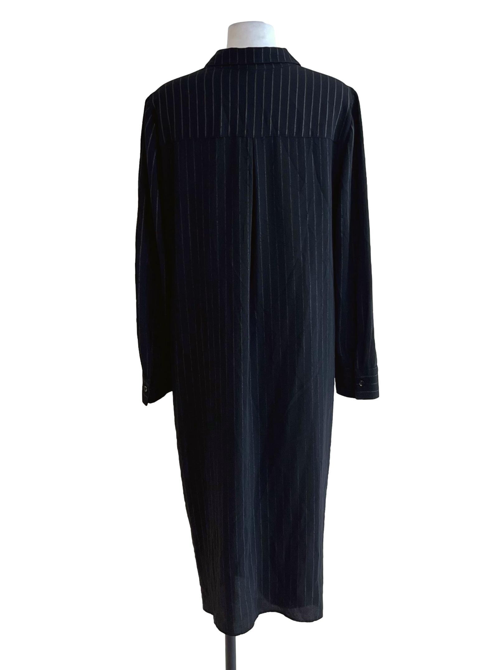 Black Wing Collar Empire Dress