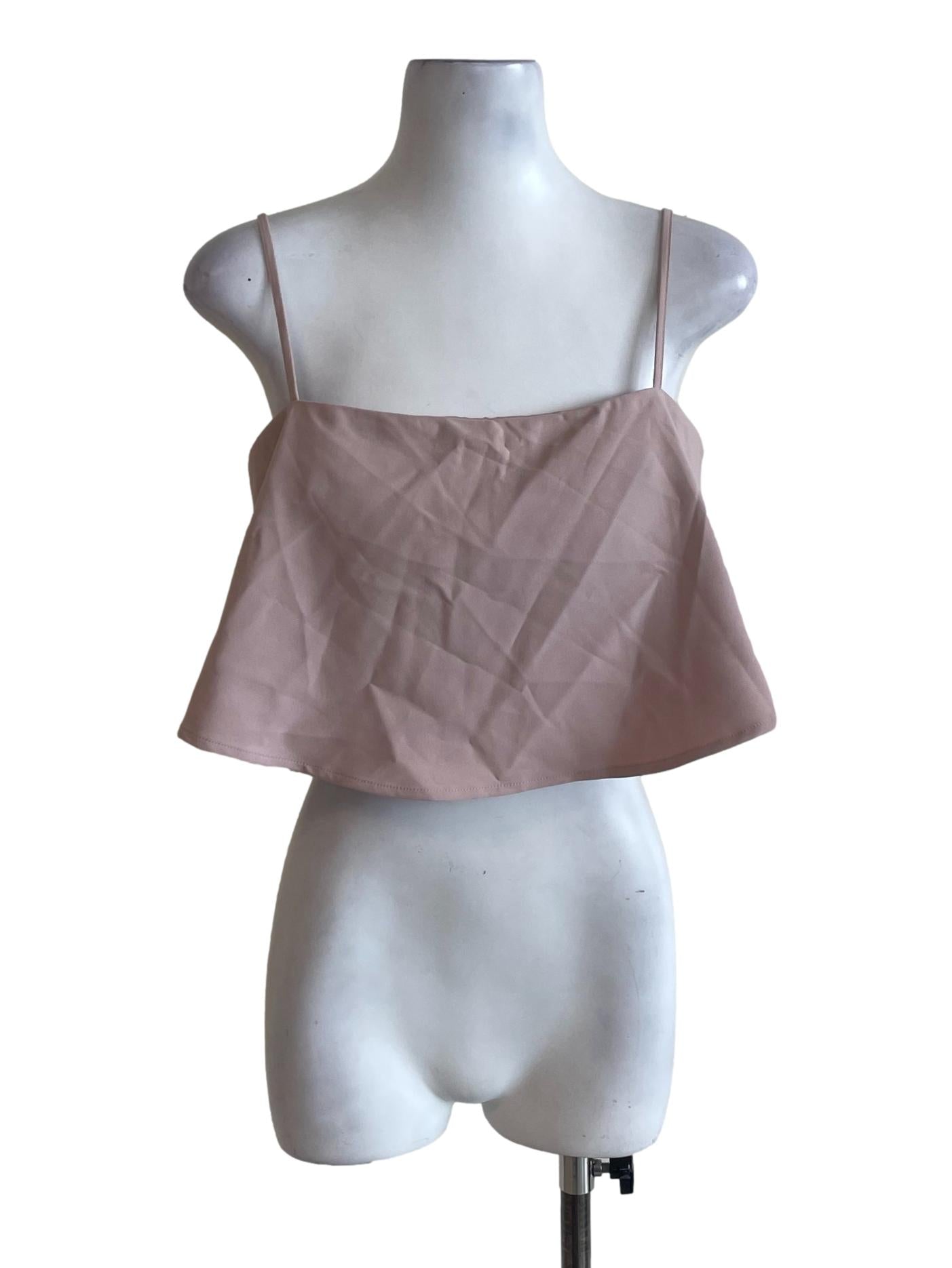 Rose Gold Spaghetti Strap Crop Top