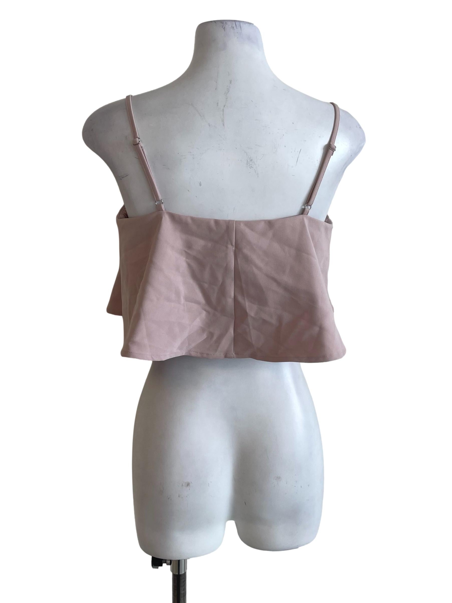 Rose Gold Spaghetti Strap Crop Top