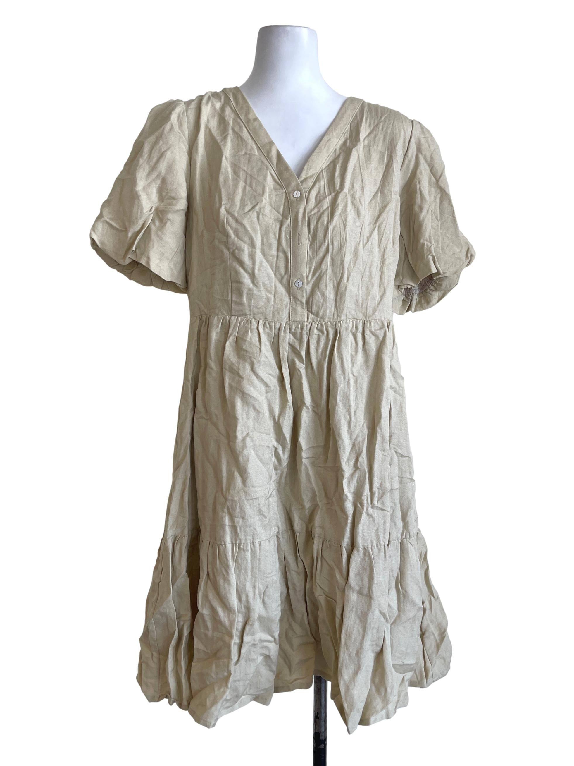 Parmesan Cream Button Waist Drop