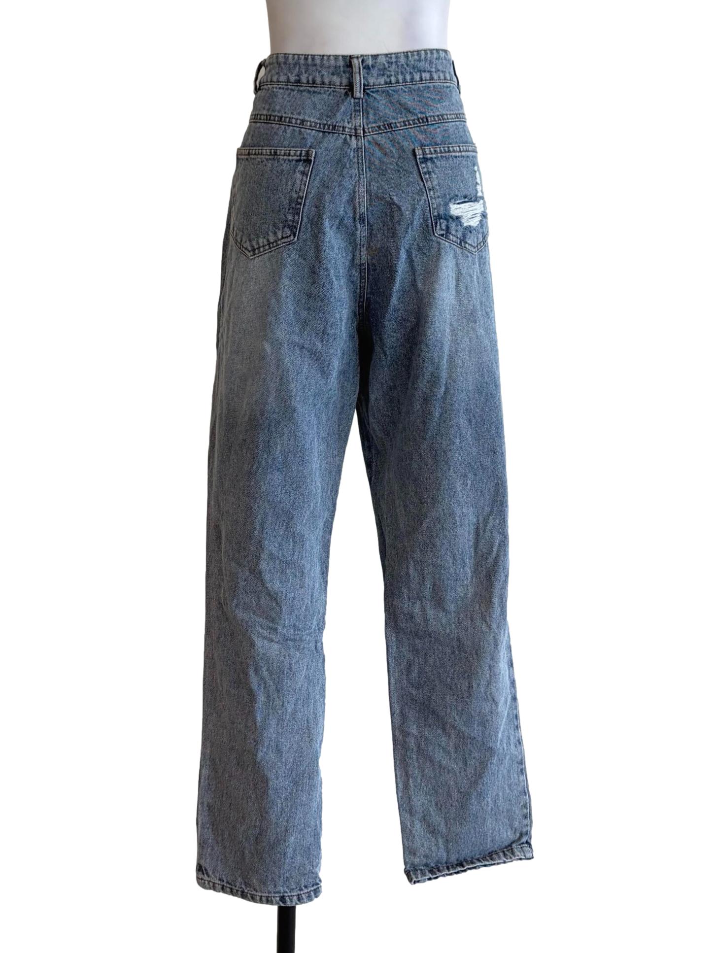 Sky Blue Skinny Ripped Jeans