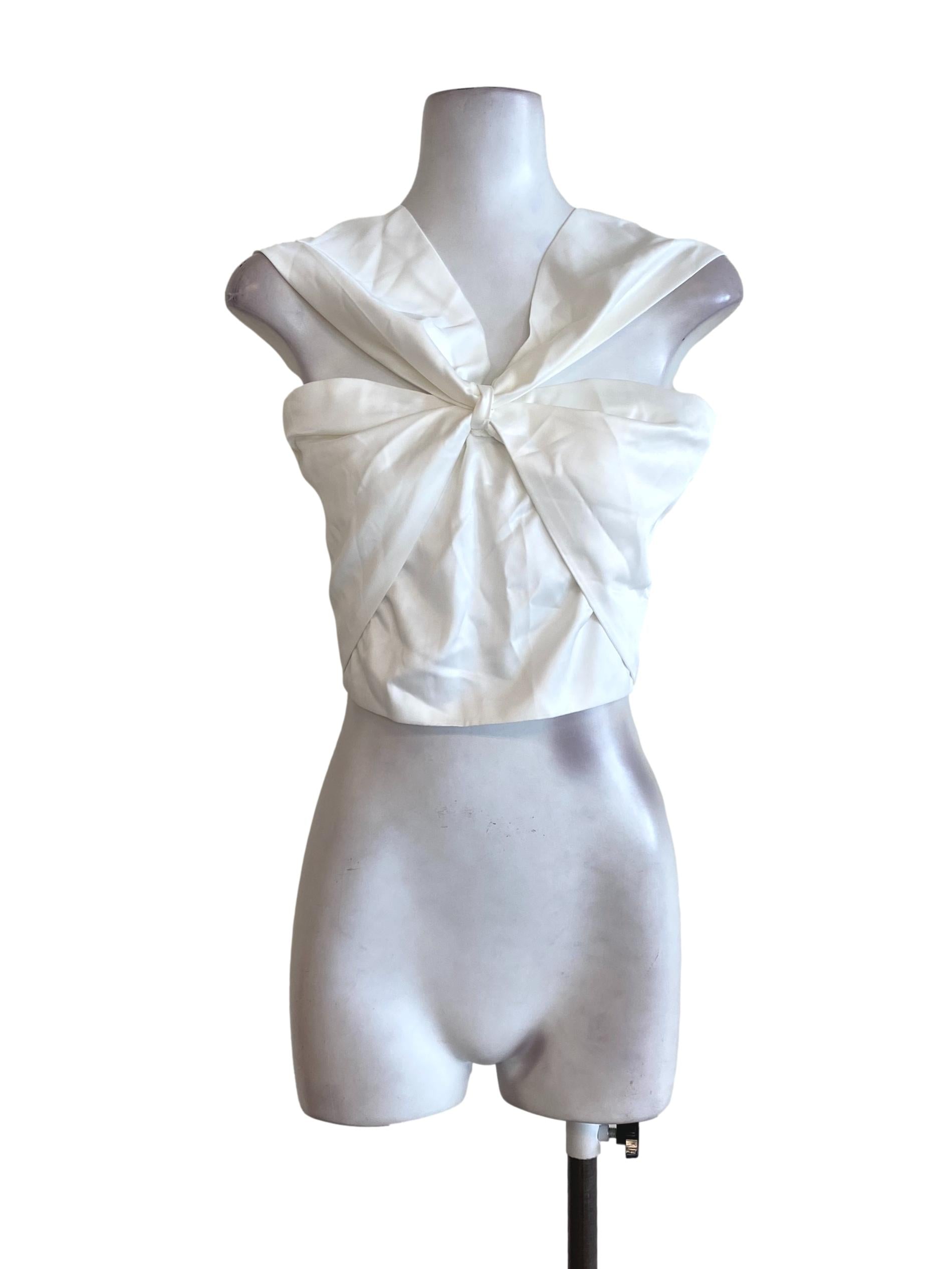 White Satin Top