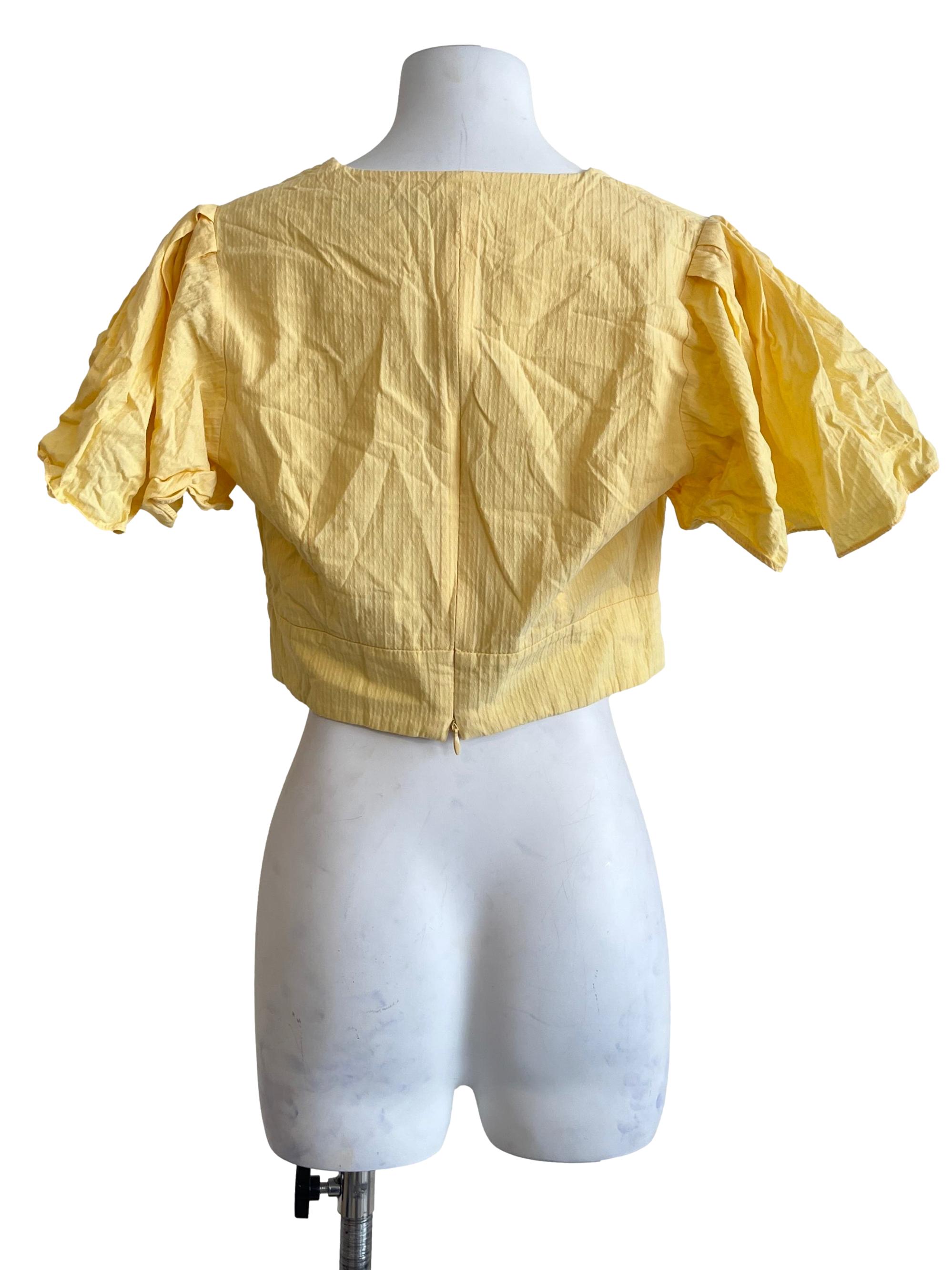 Butter Yellow V-Neck Top LB