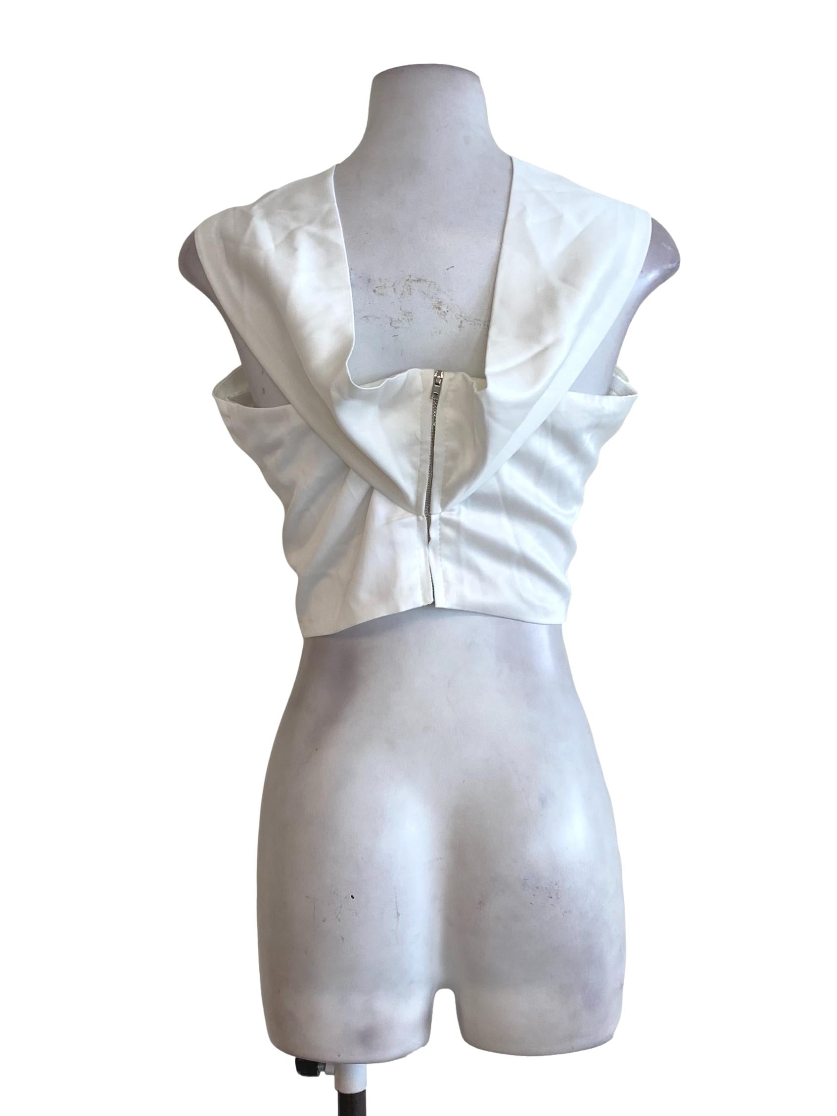 White Satin Top