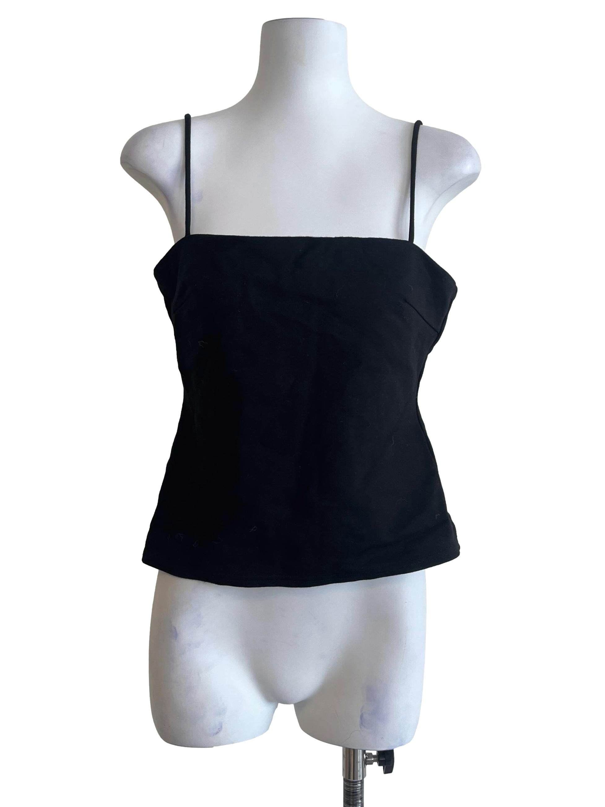 Pitch Black Spaghetti Sleeveless Top LB