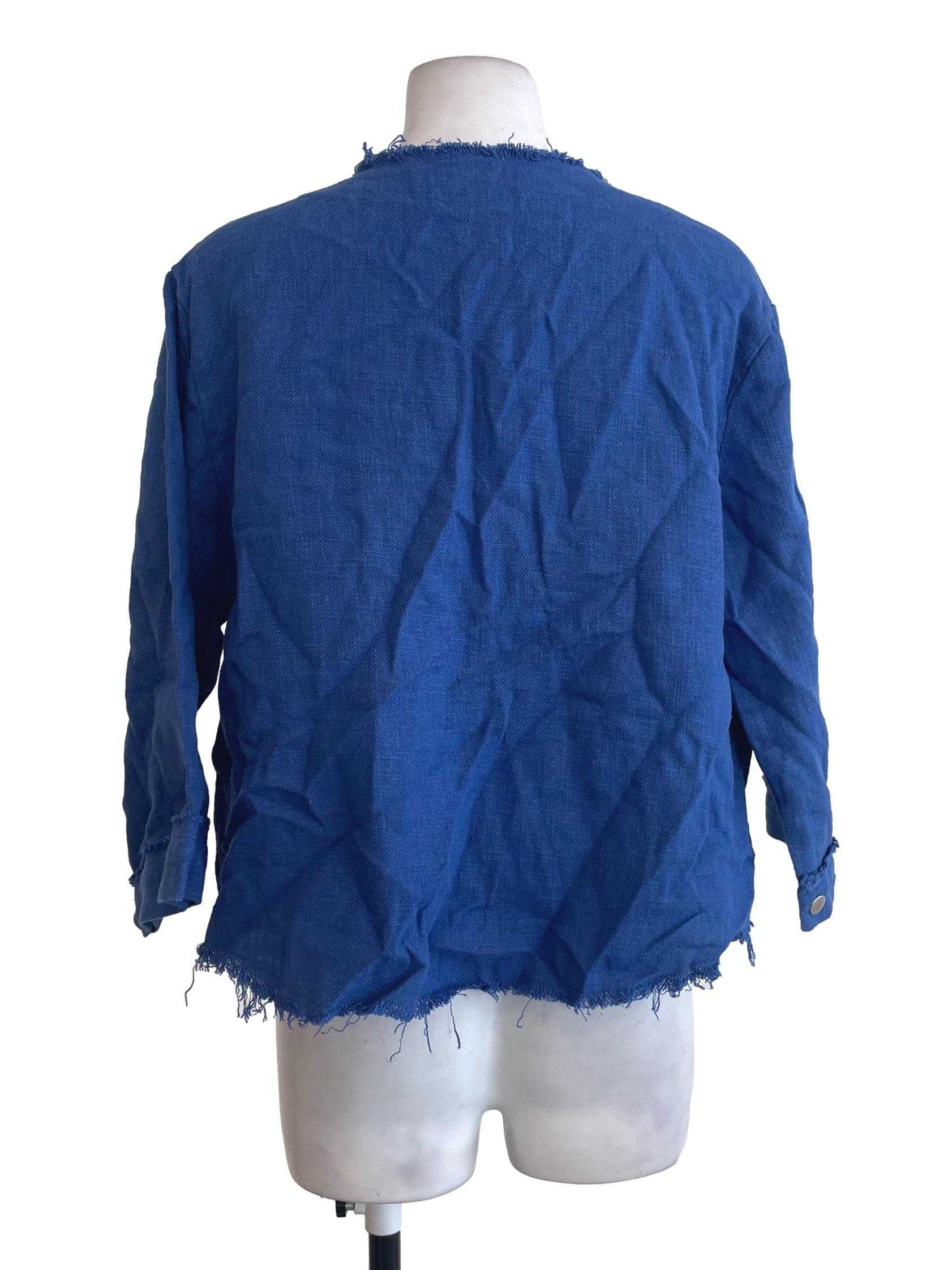 Cobalt Blue Knited Bust Pockets Top