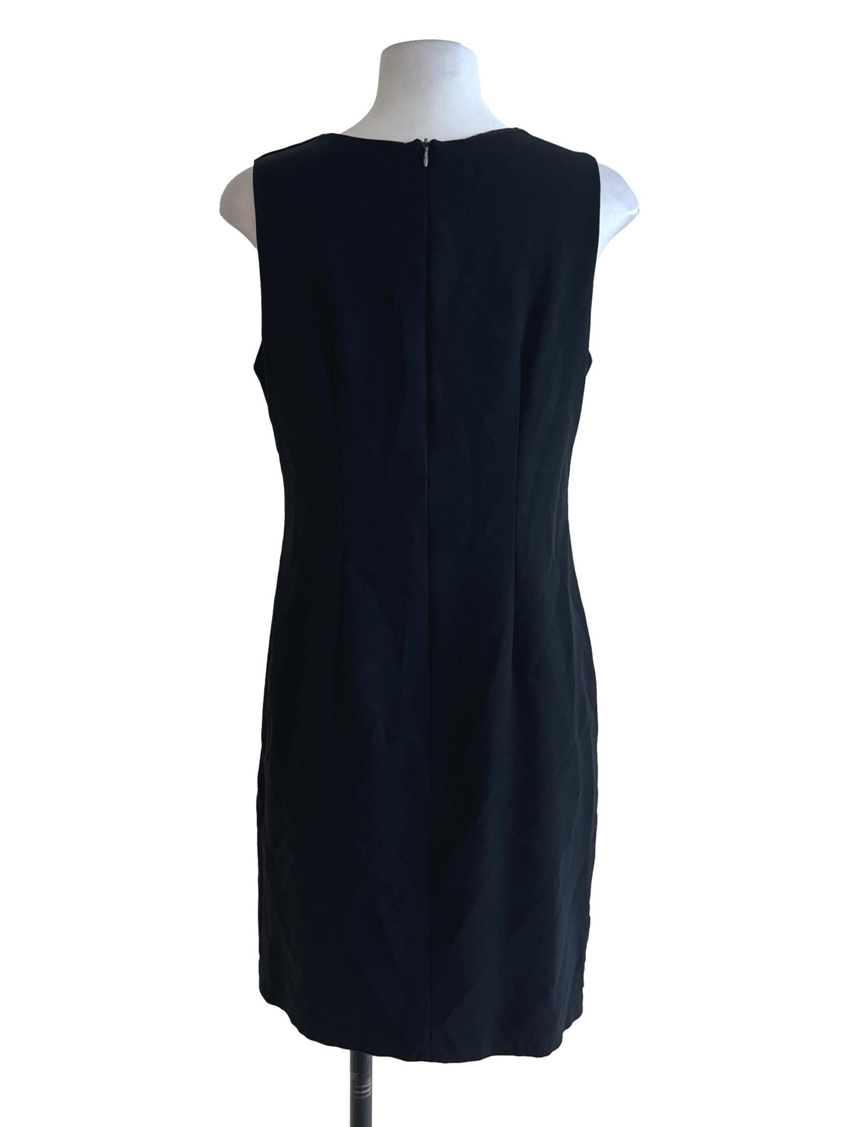 Black V-Neckline Sheath Dress