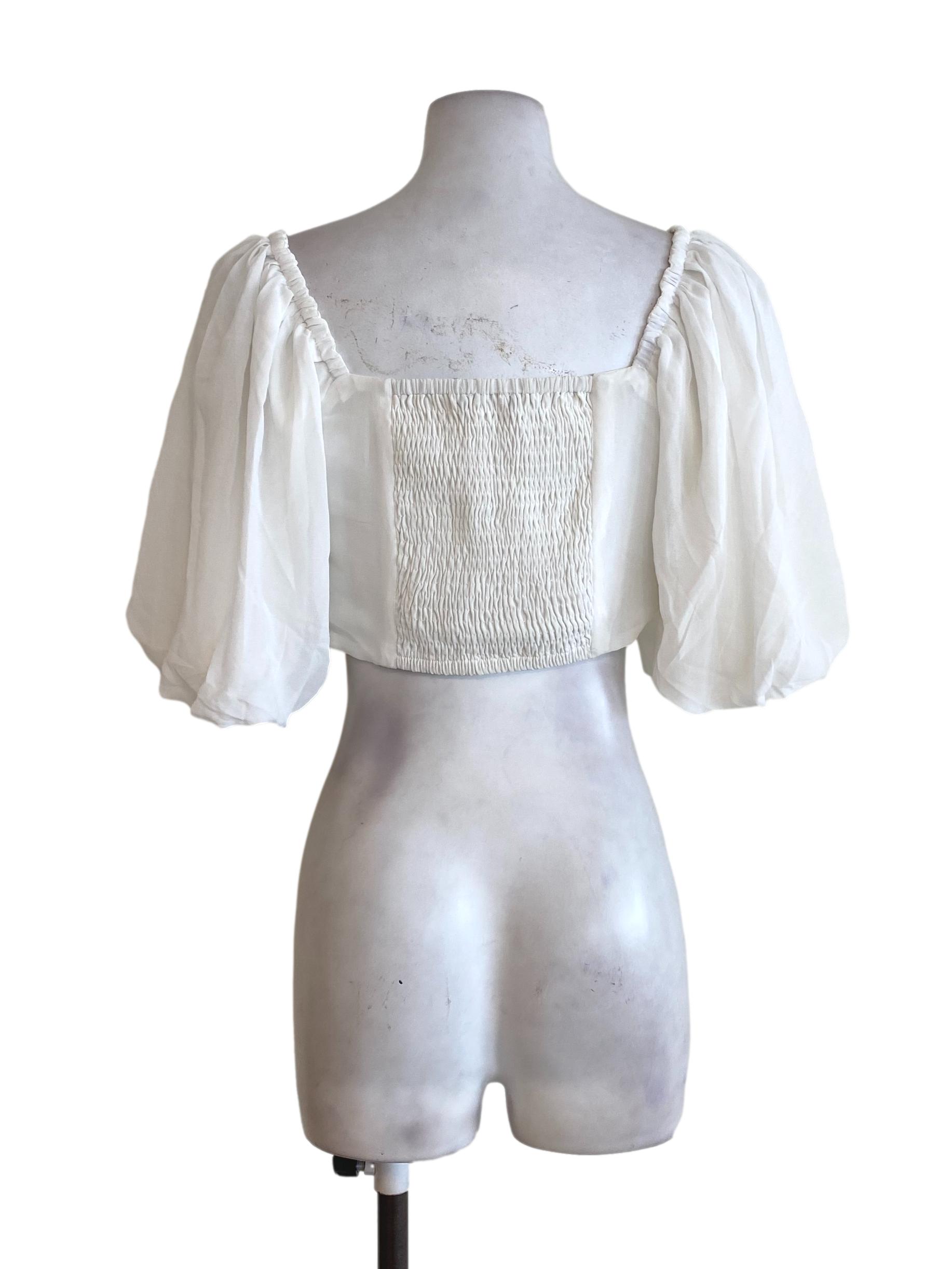 White Pleated Top