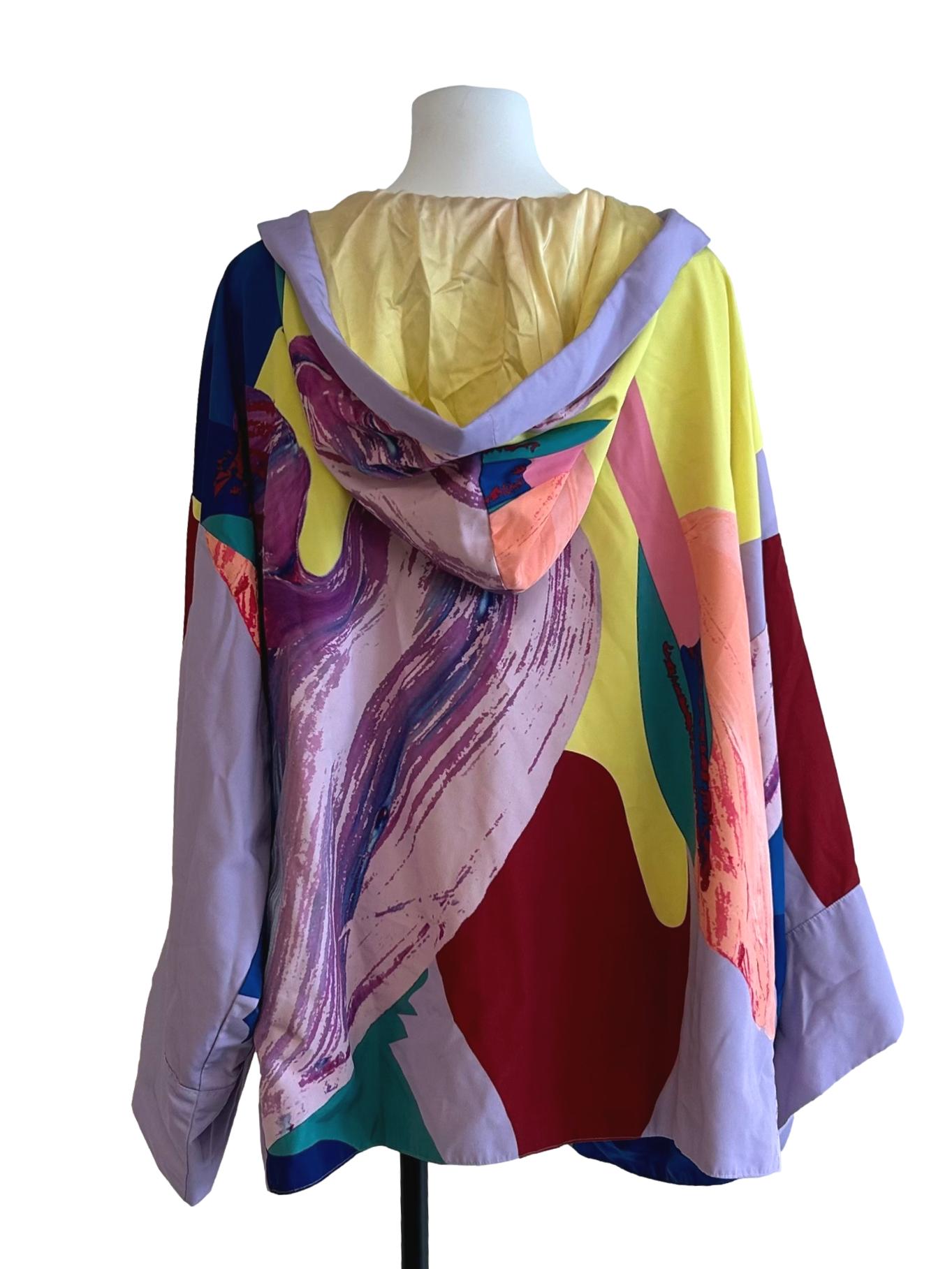 Multicolor Kimono Hoodie