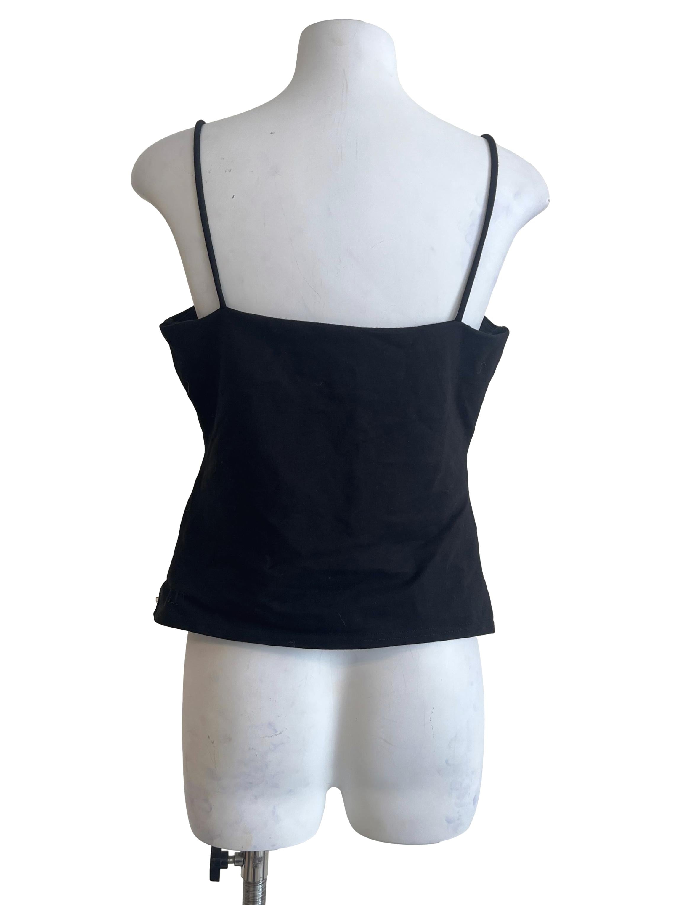 Pitch Black Spaghetti Sleeveless Top LB