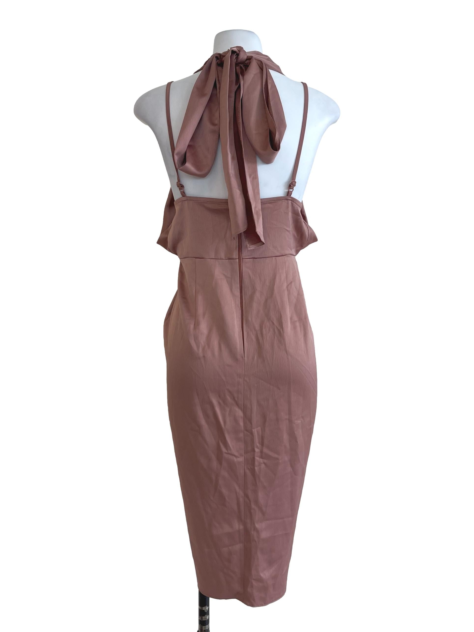 Rose Brown Satin Dress