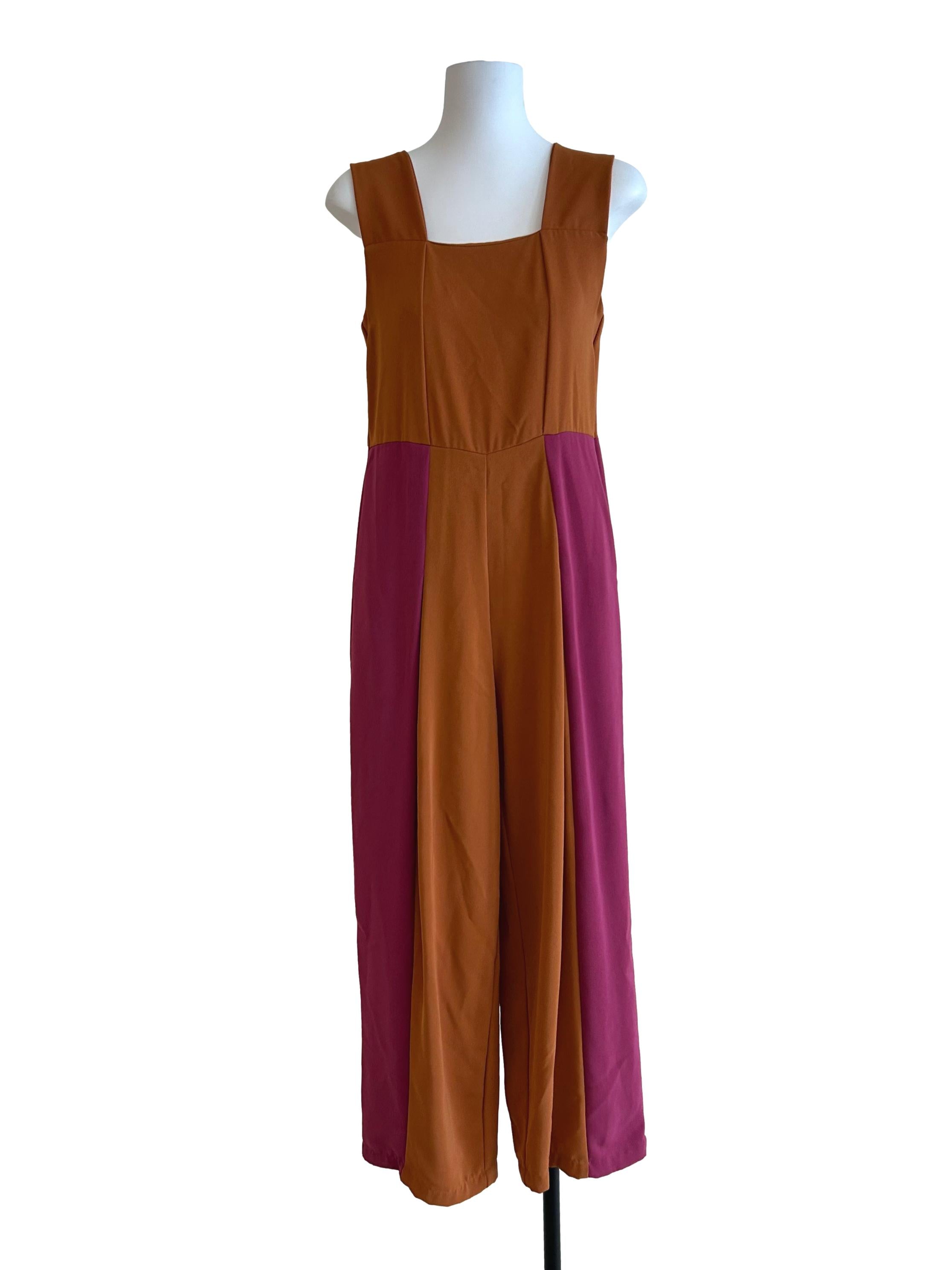Cider Orange Sleeveless Jumpsuit
