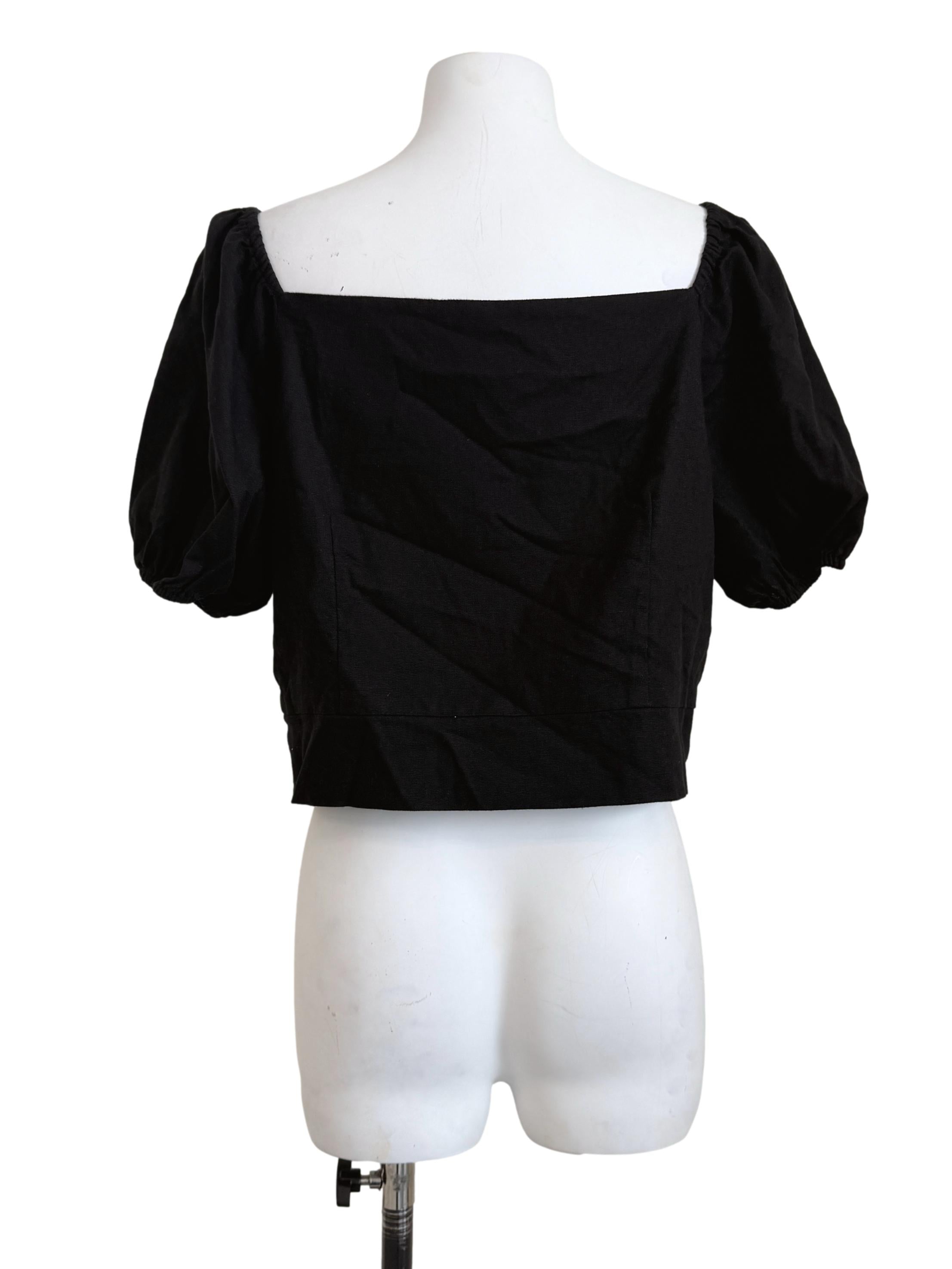 Black Buttoned Up Top