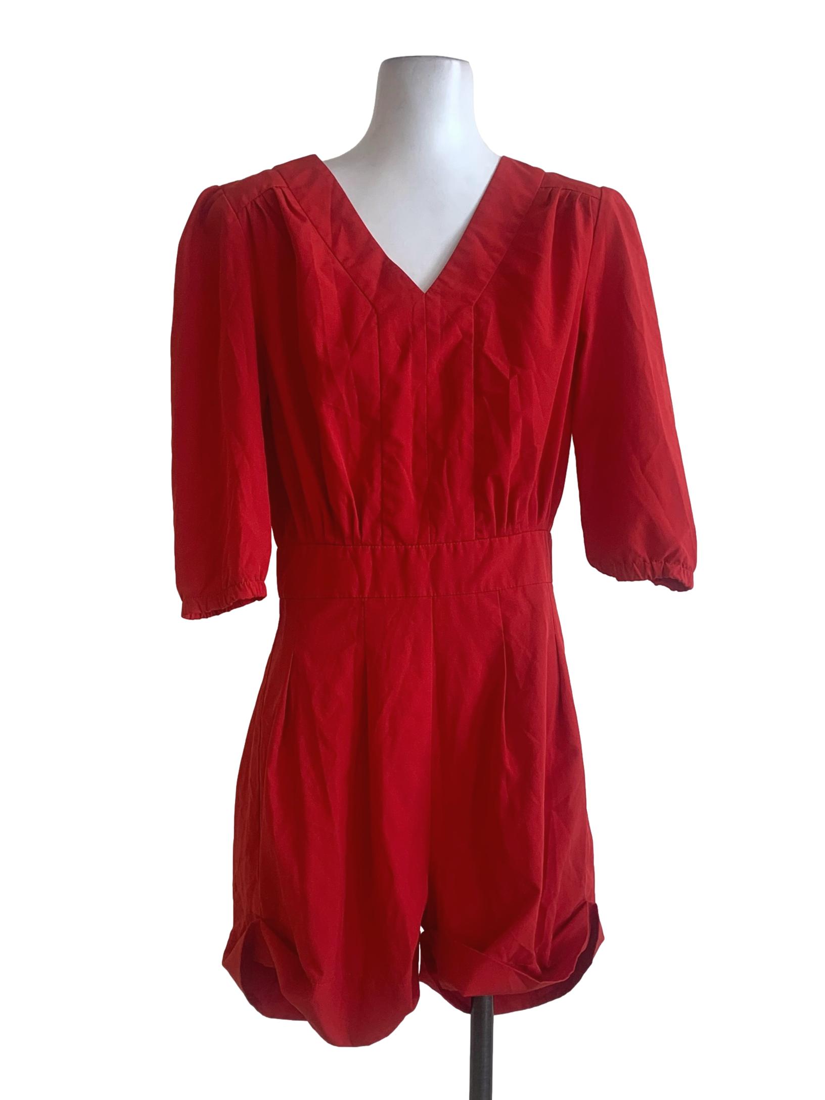 Lipstick Red Jumpsuit
