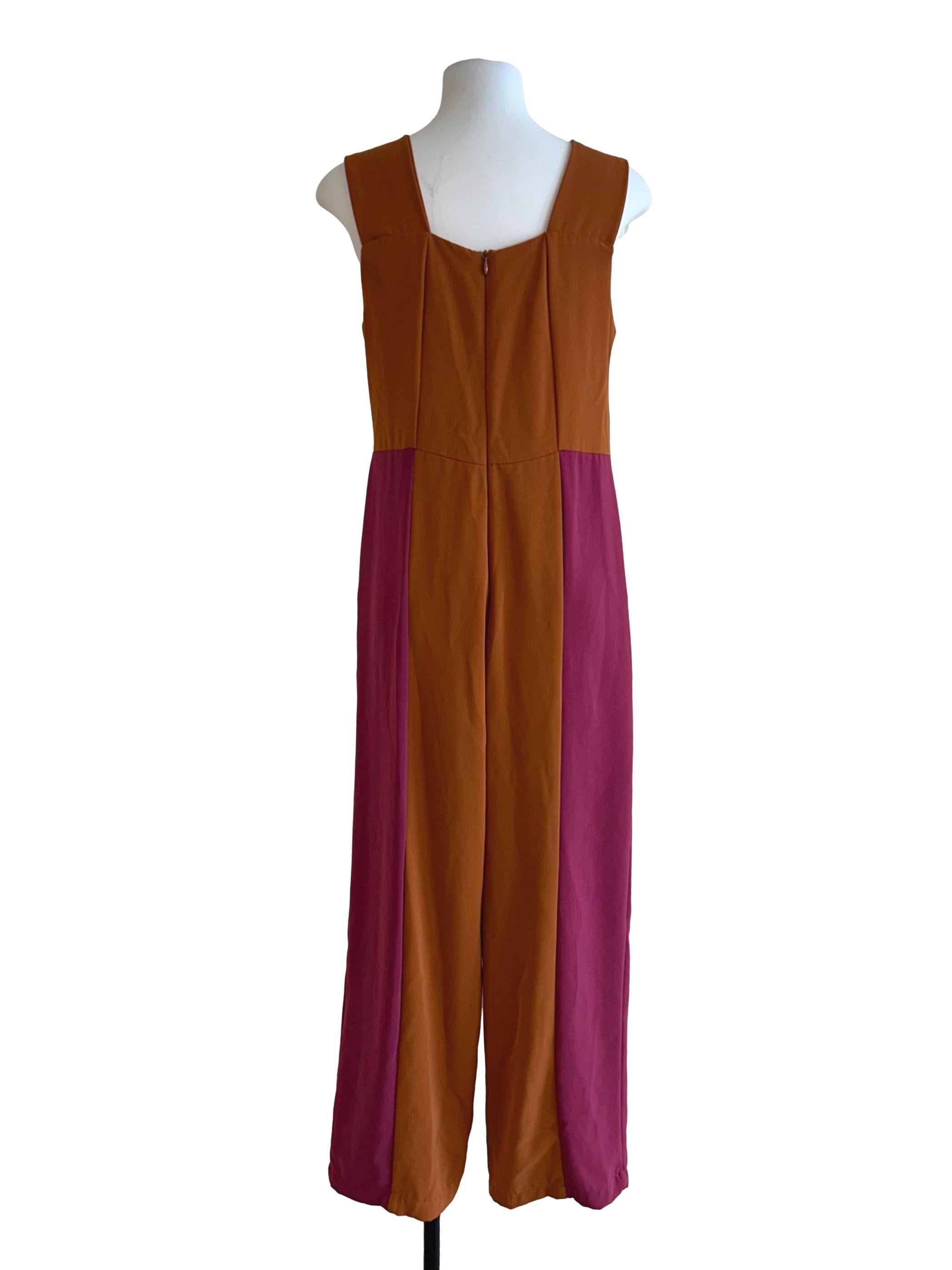 Cider Orange Sleeveless Jumpsuit