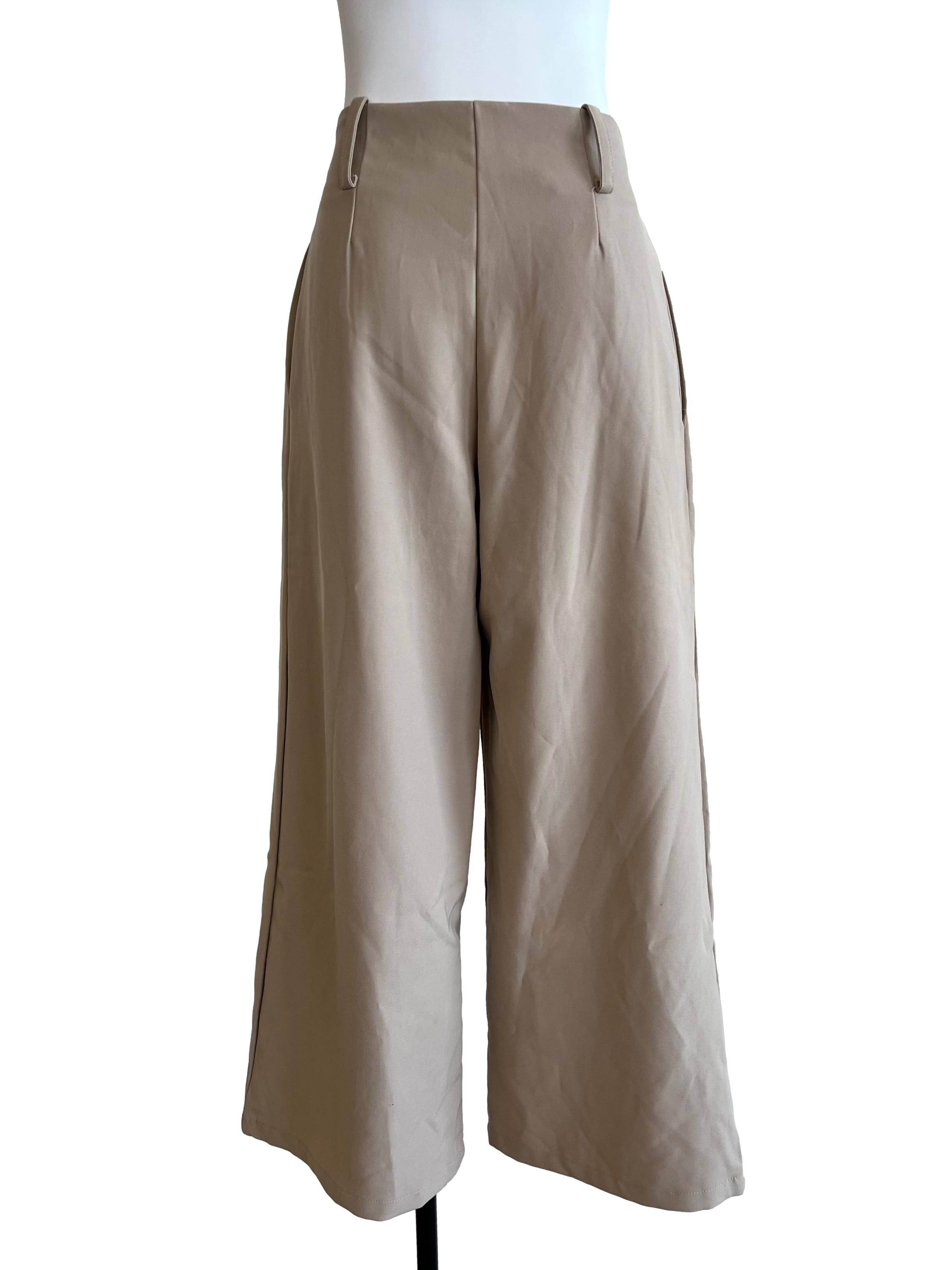 Taupe Pleated Trousers