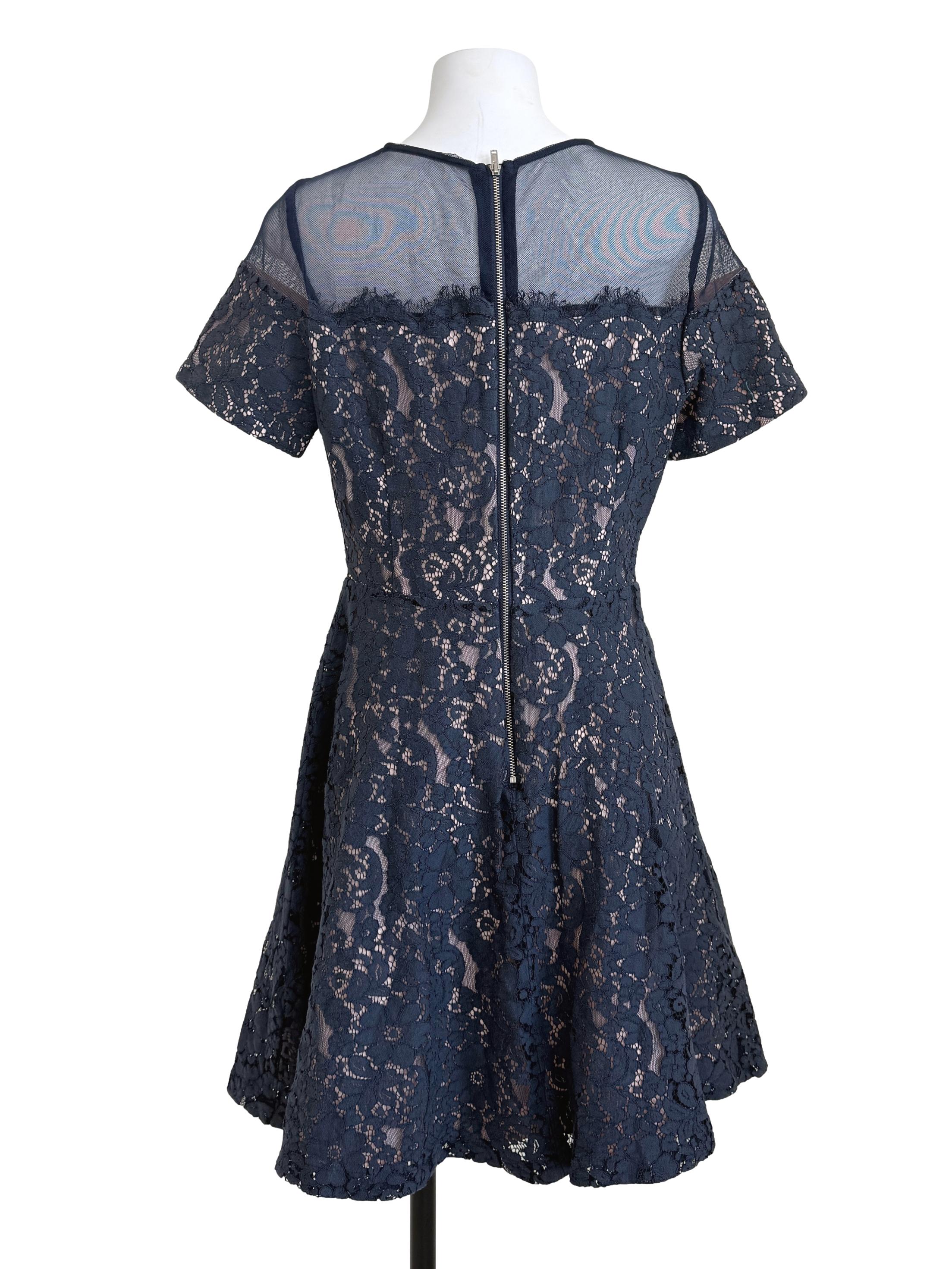 Navy Blue Lace Dress