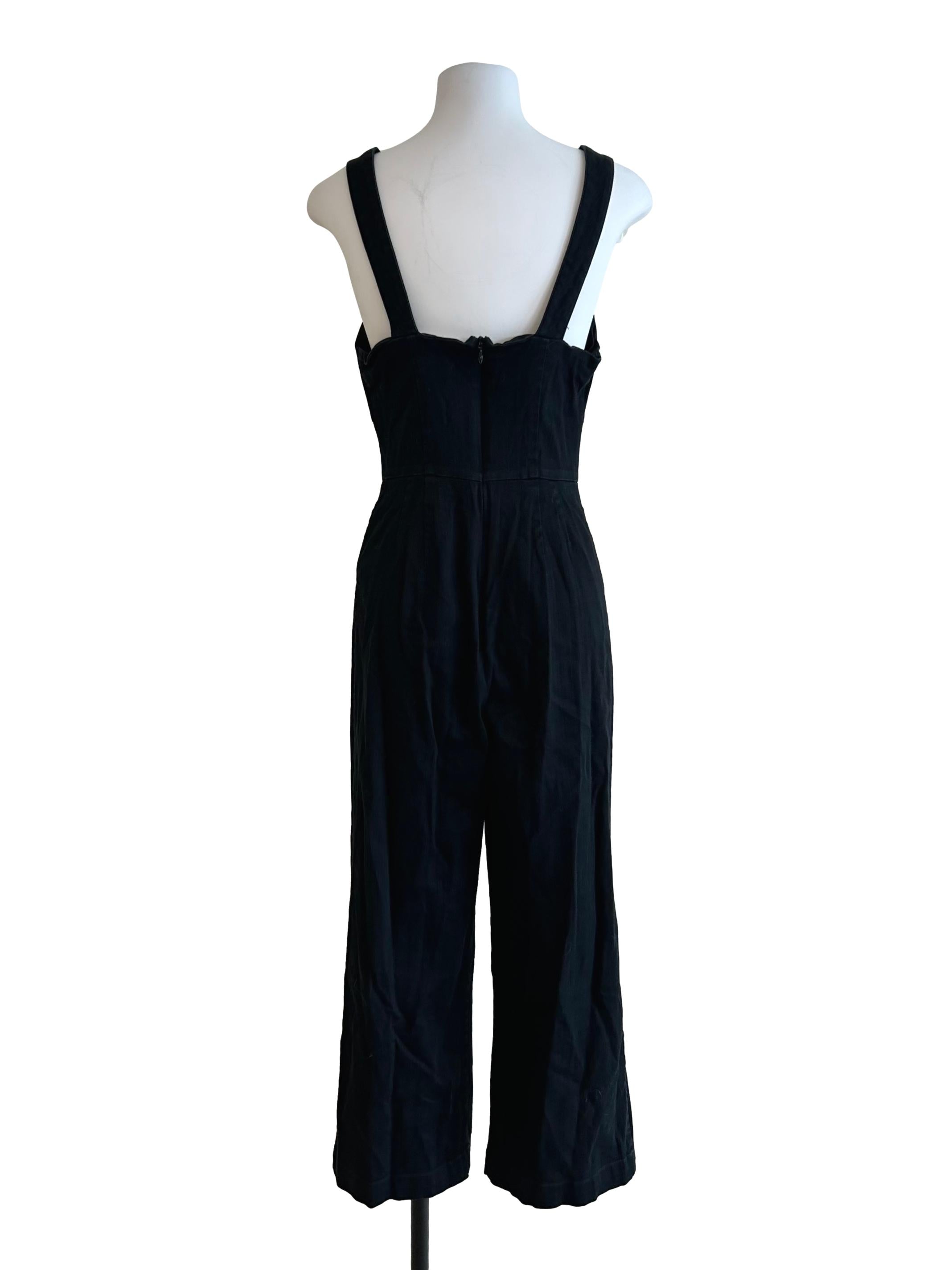 Soft Black Sleeveless Jumpsuit