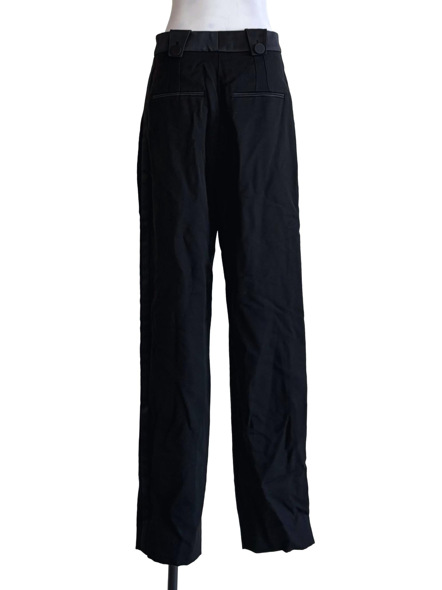 Jade Black Straight Pants