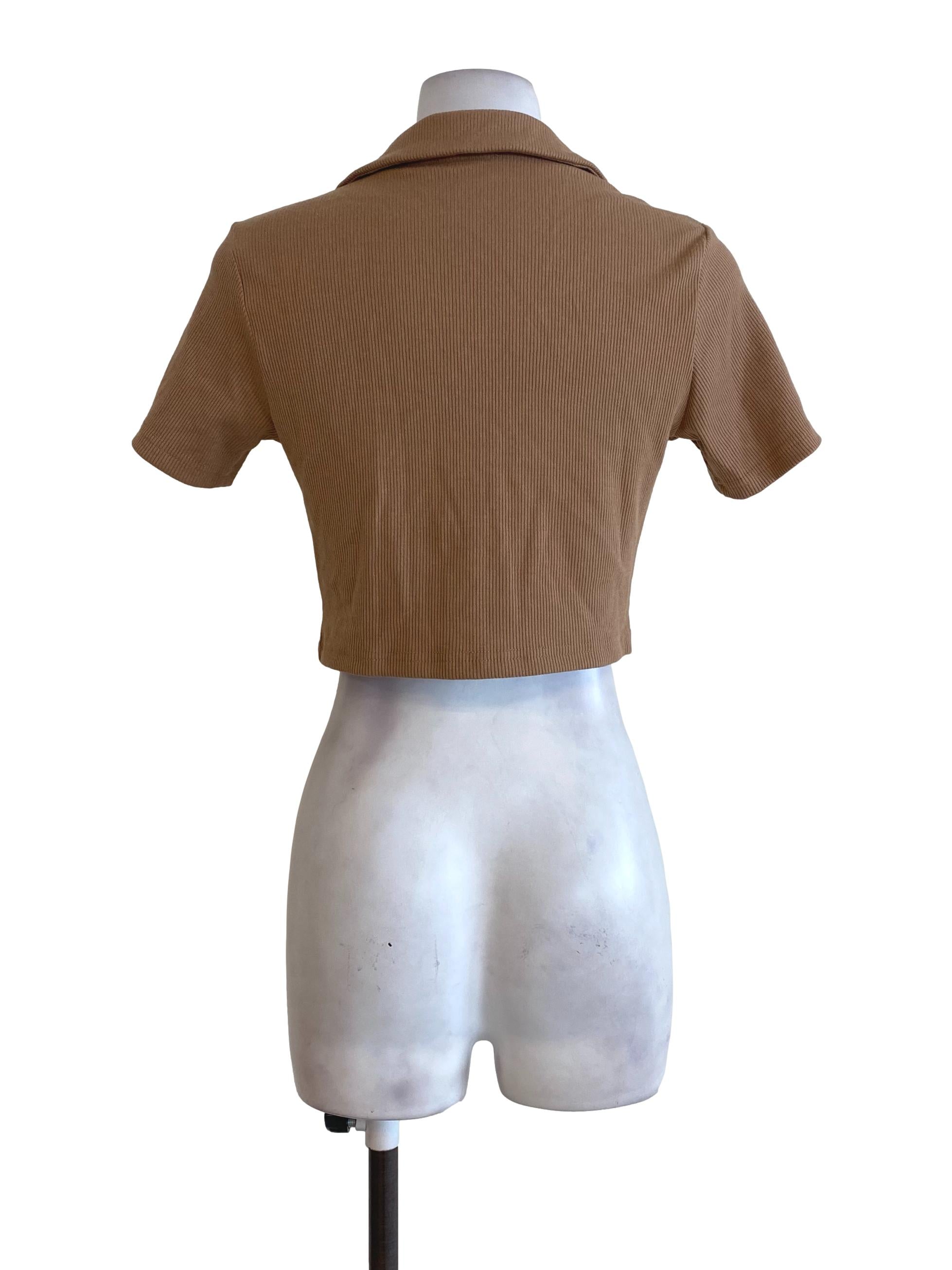 Brown Knit Top
