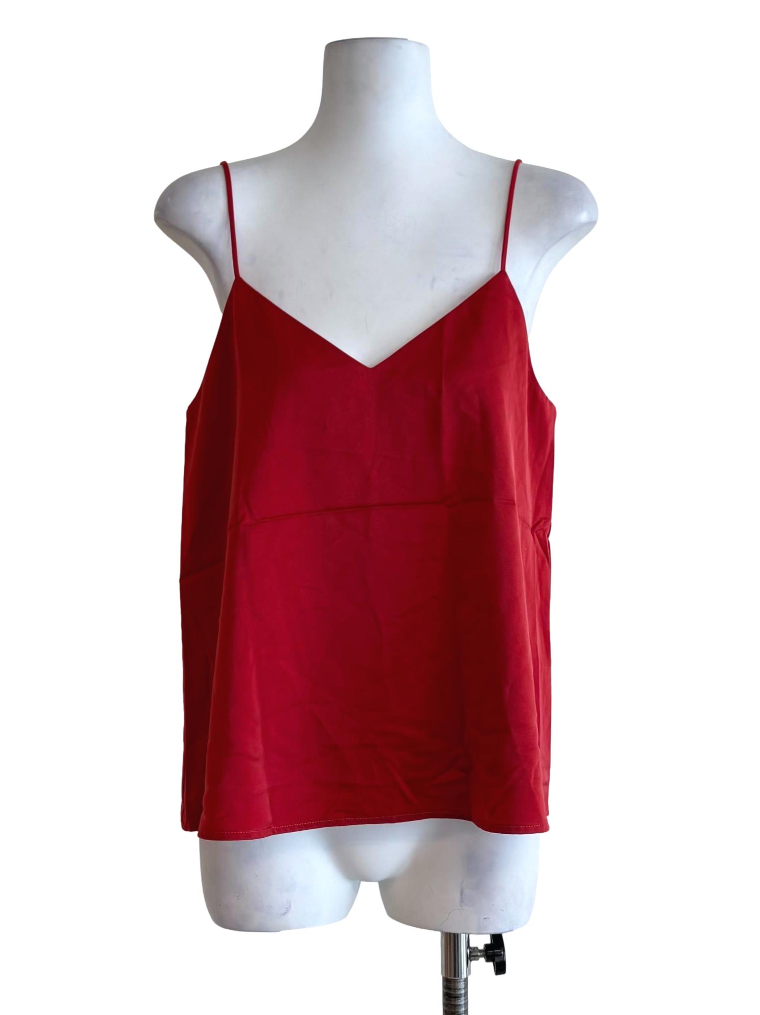 Ruby Red Slip Spaggetti Strap Top