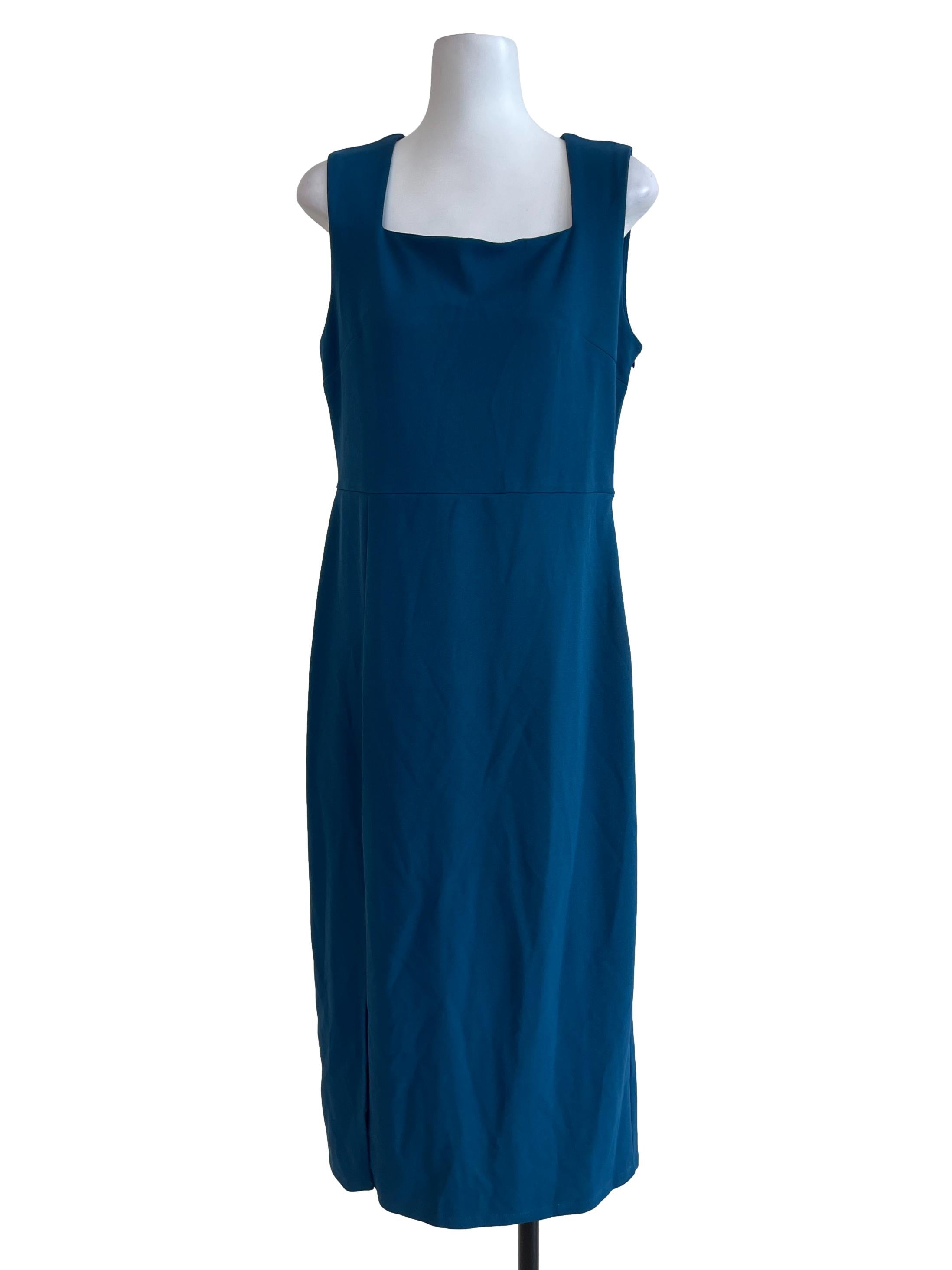 Teal Blue Plain Dress