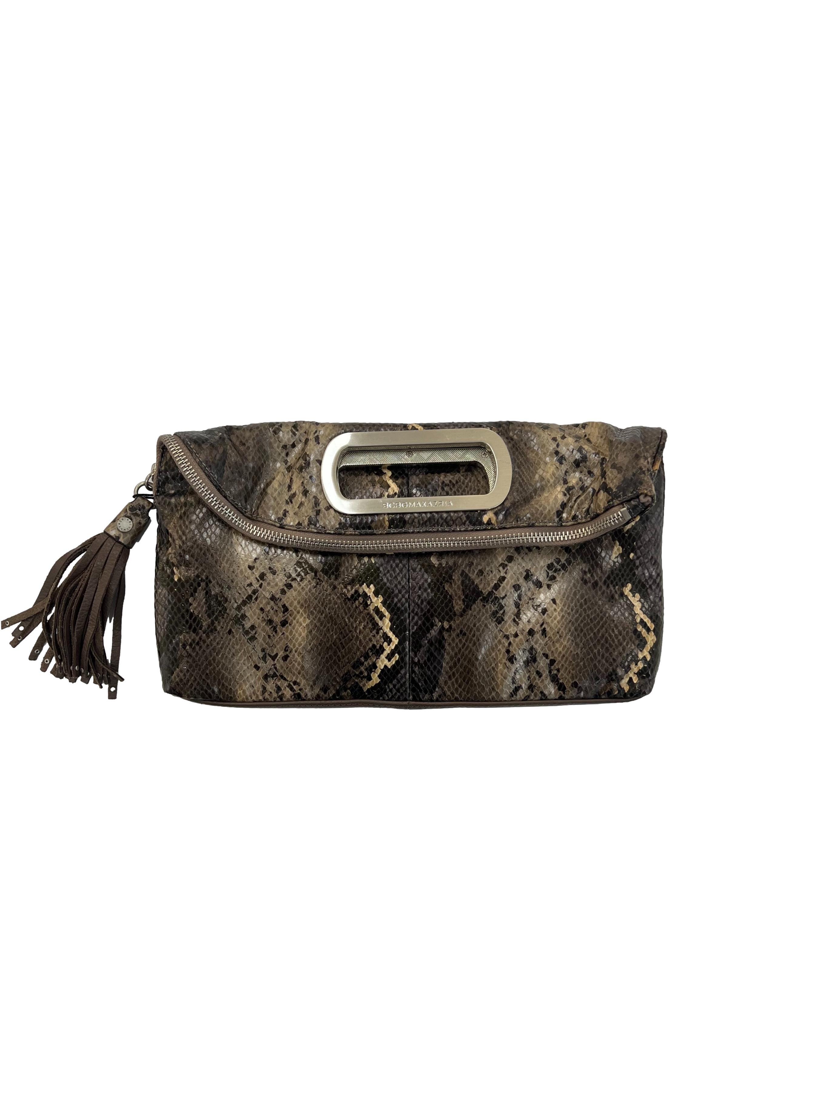 Snake Print Clutch