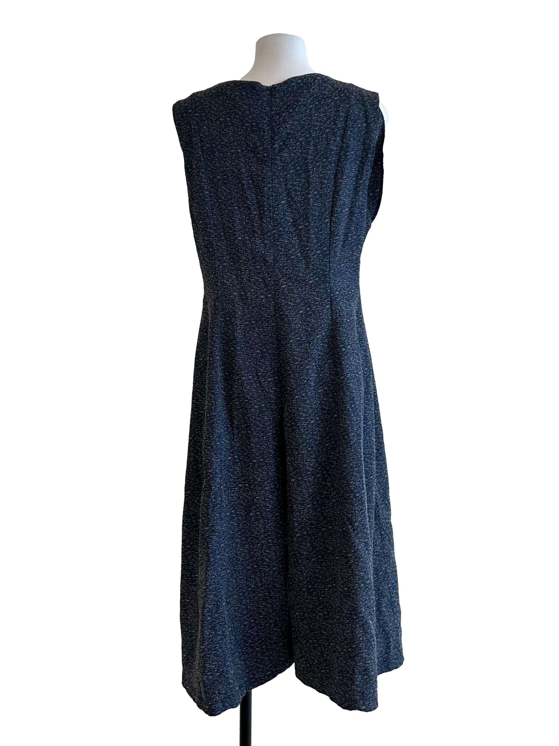 Denim Blue And White Button Jumpsuit