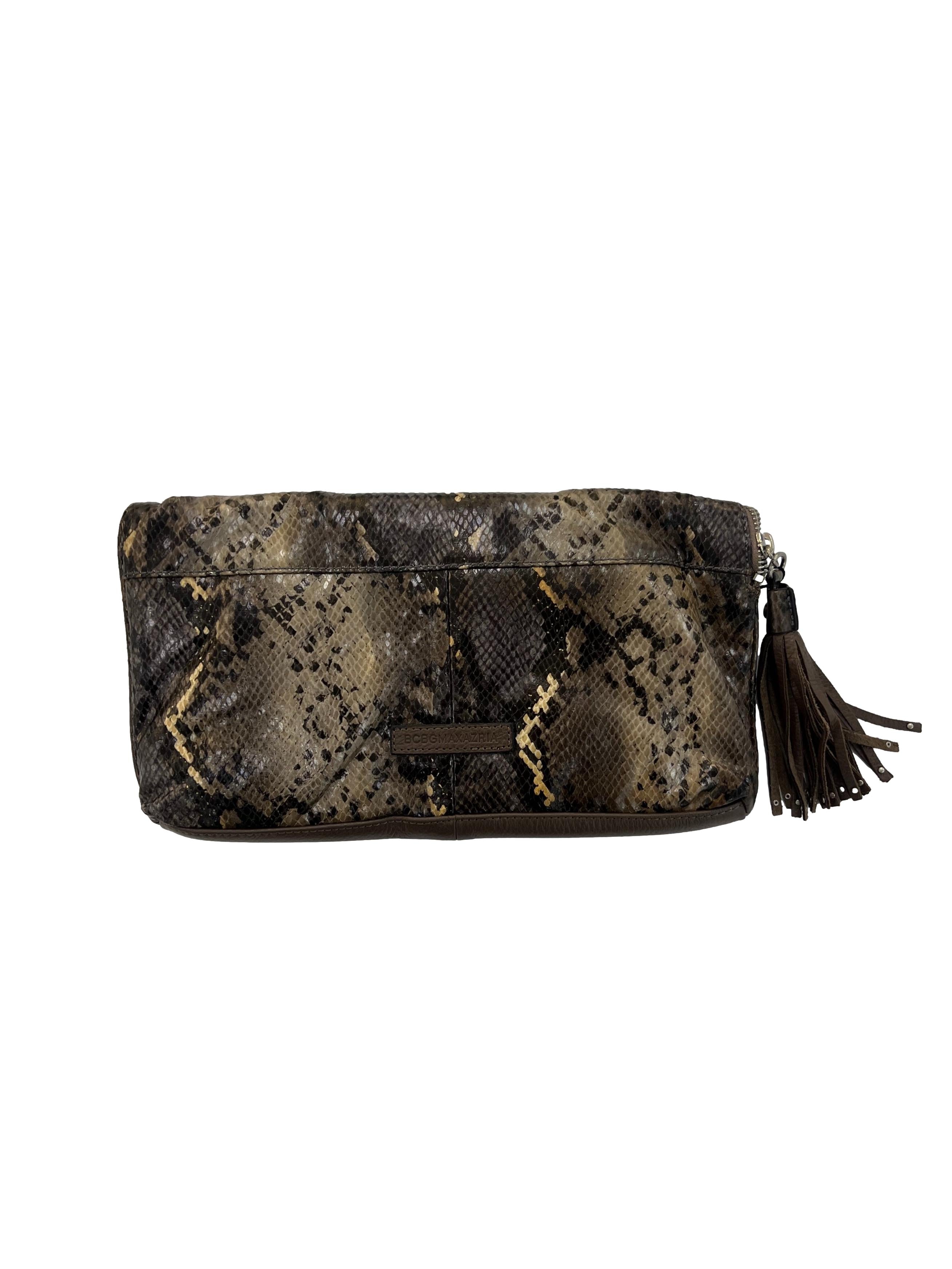Snake Print Clutch