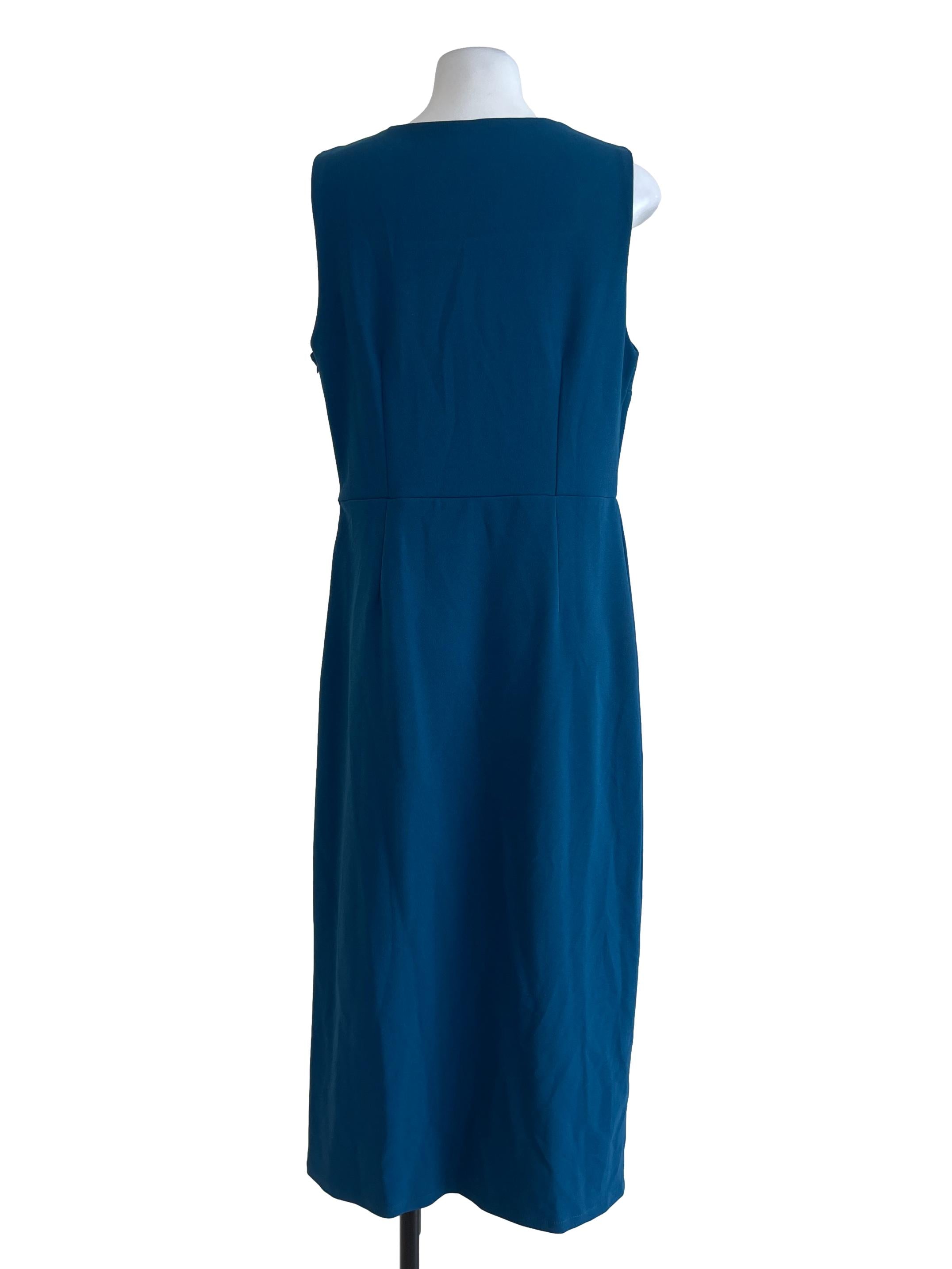 Teal Blue Plain Dress