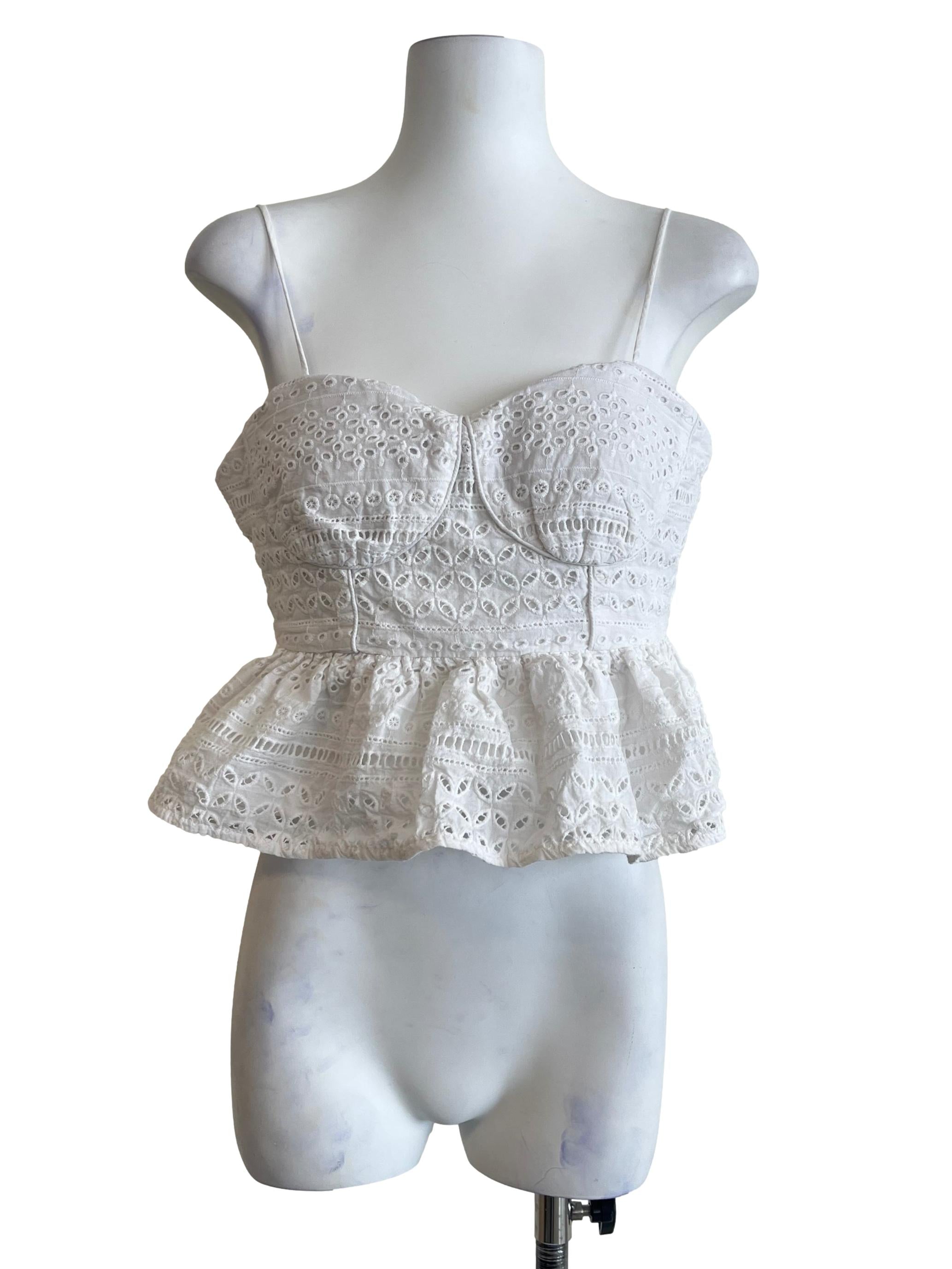 Off White Spaghetti Sleeveless Top