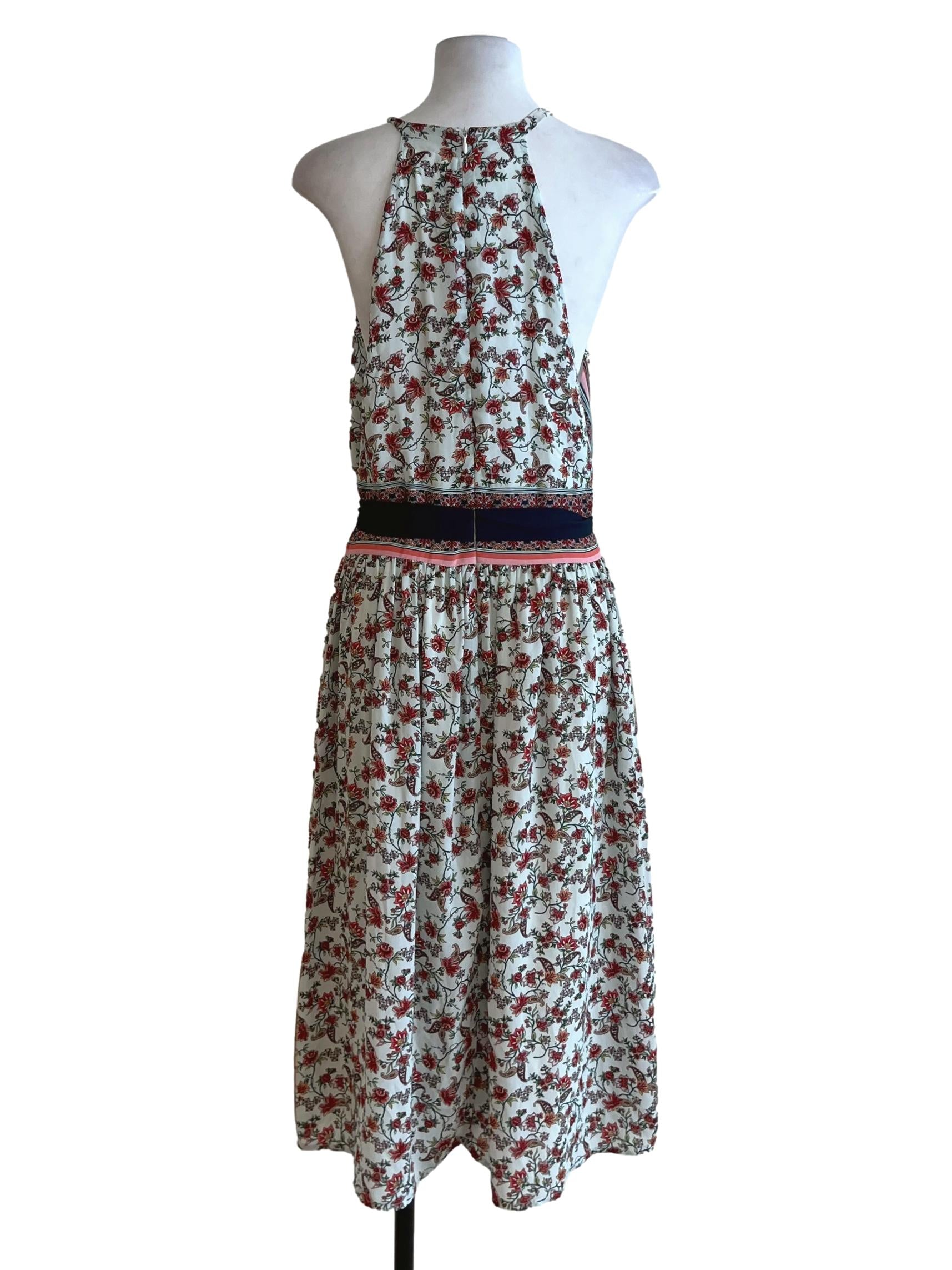 White Floral A-Line Dress