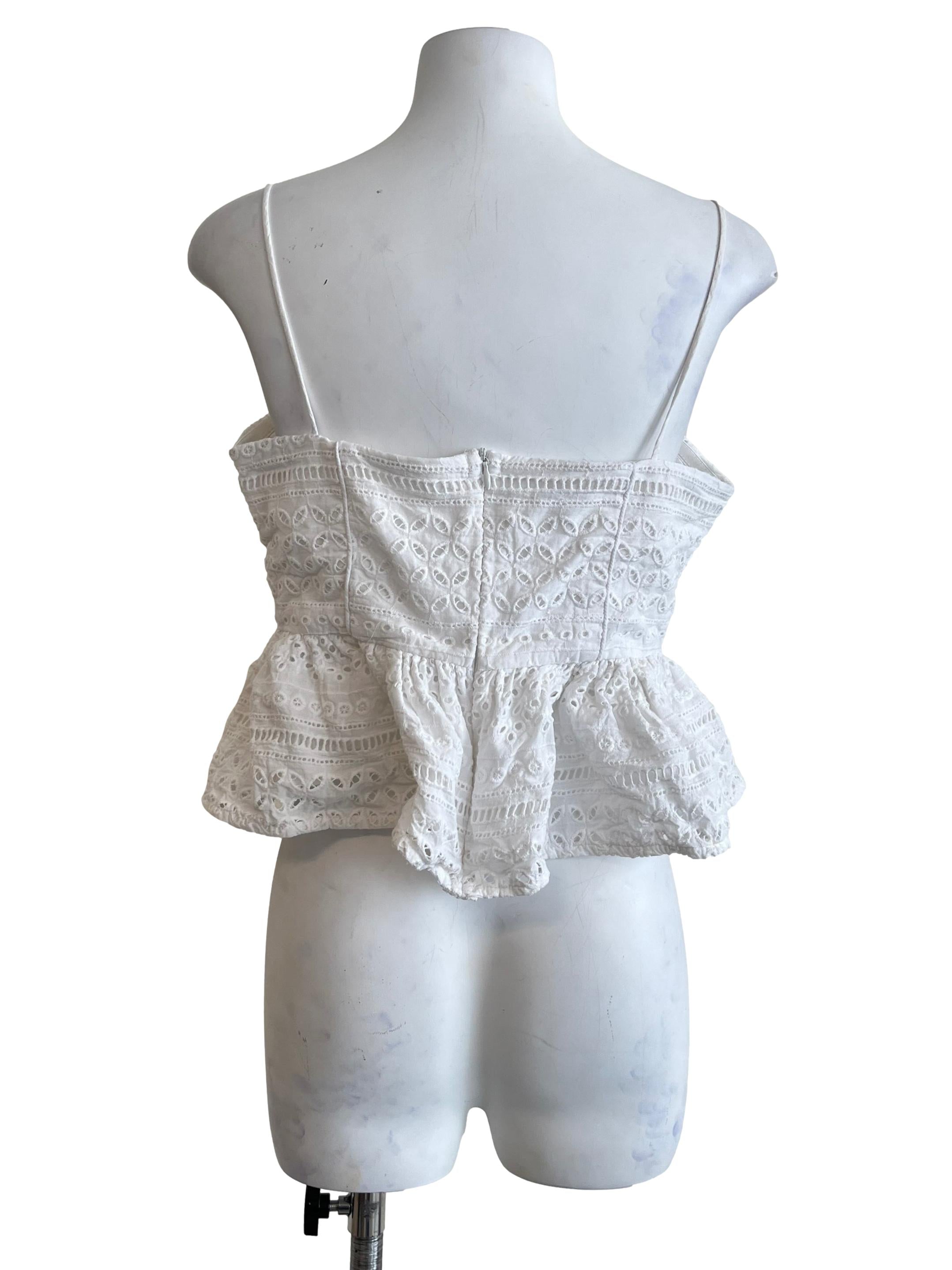 Off White Spaghetti Sleeveless Top