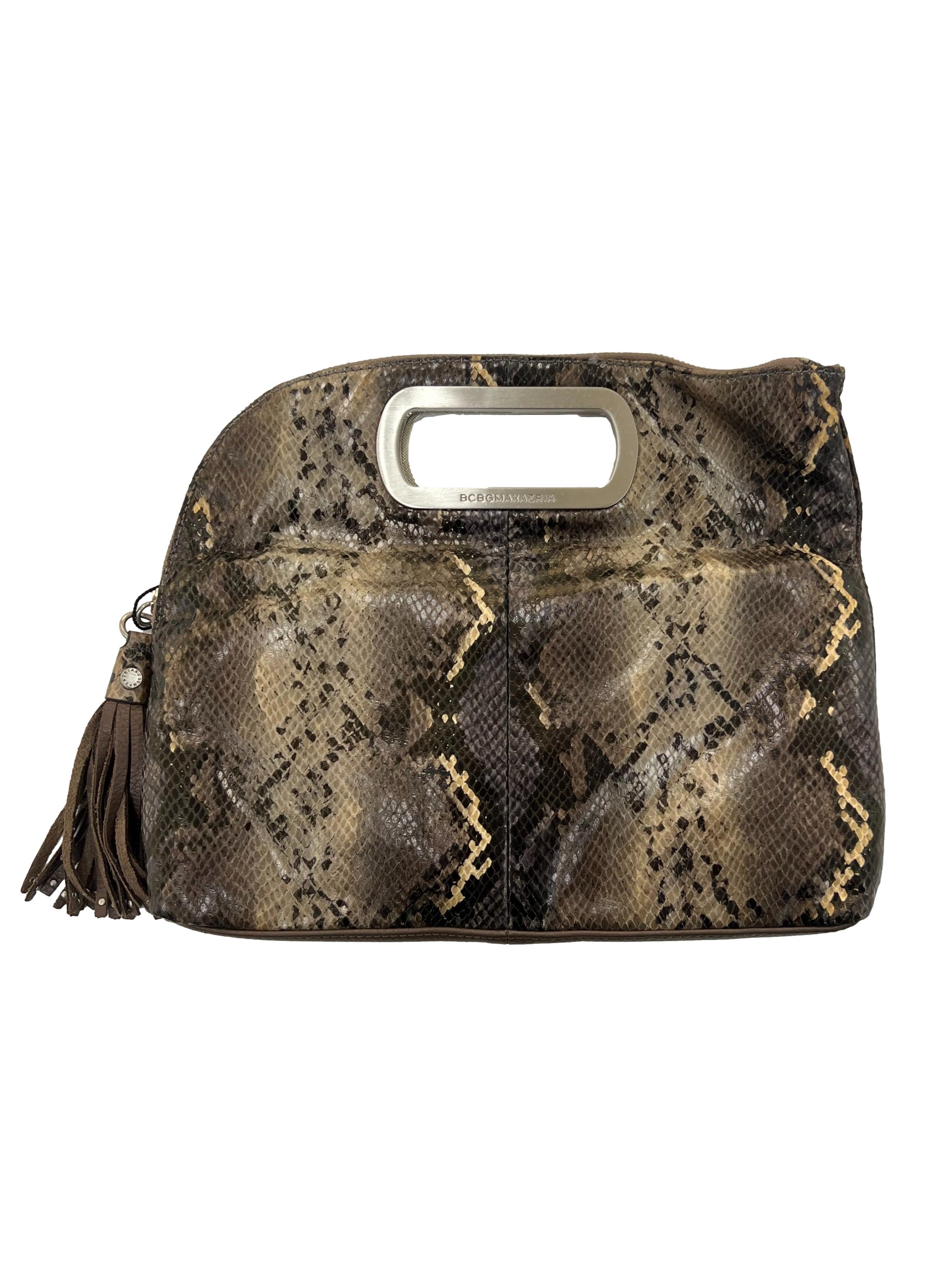 Snake Print Clutch