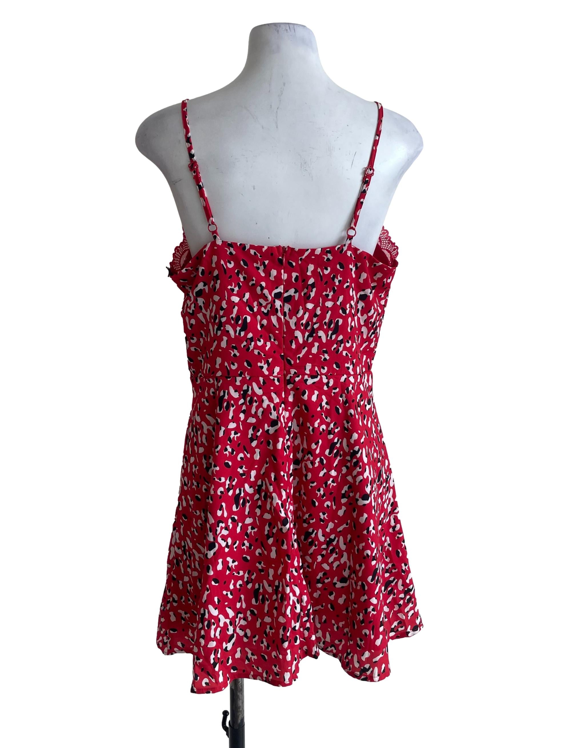 Red Leopard Mini Dress