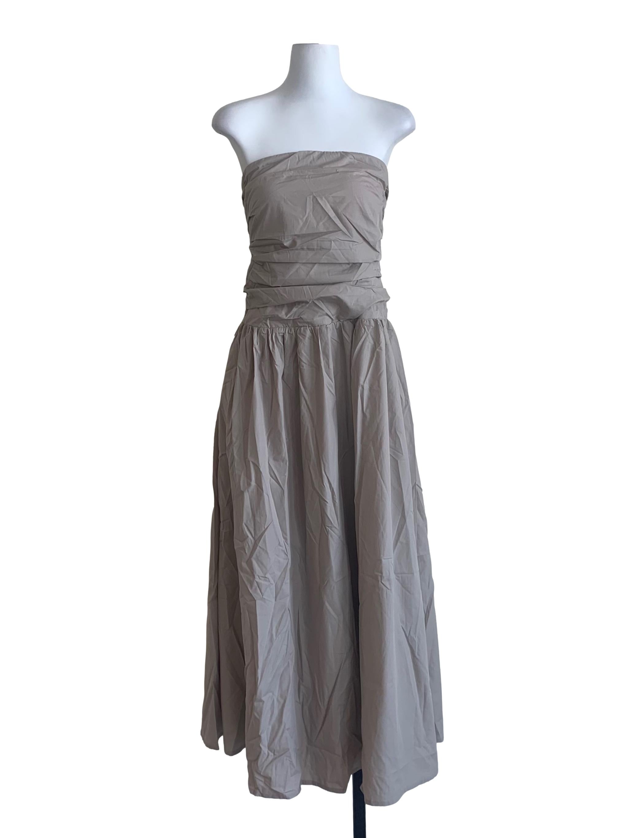 Fossil Grey Strapless Dress