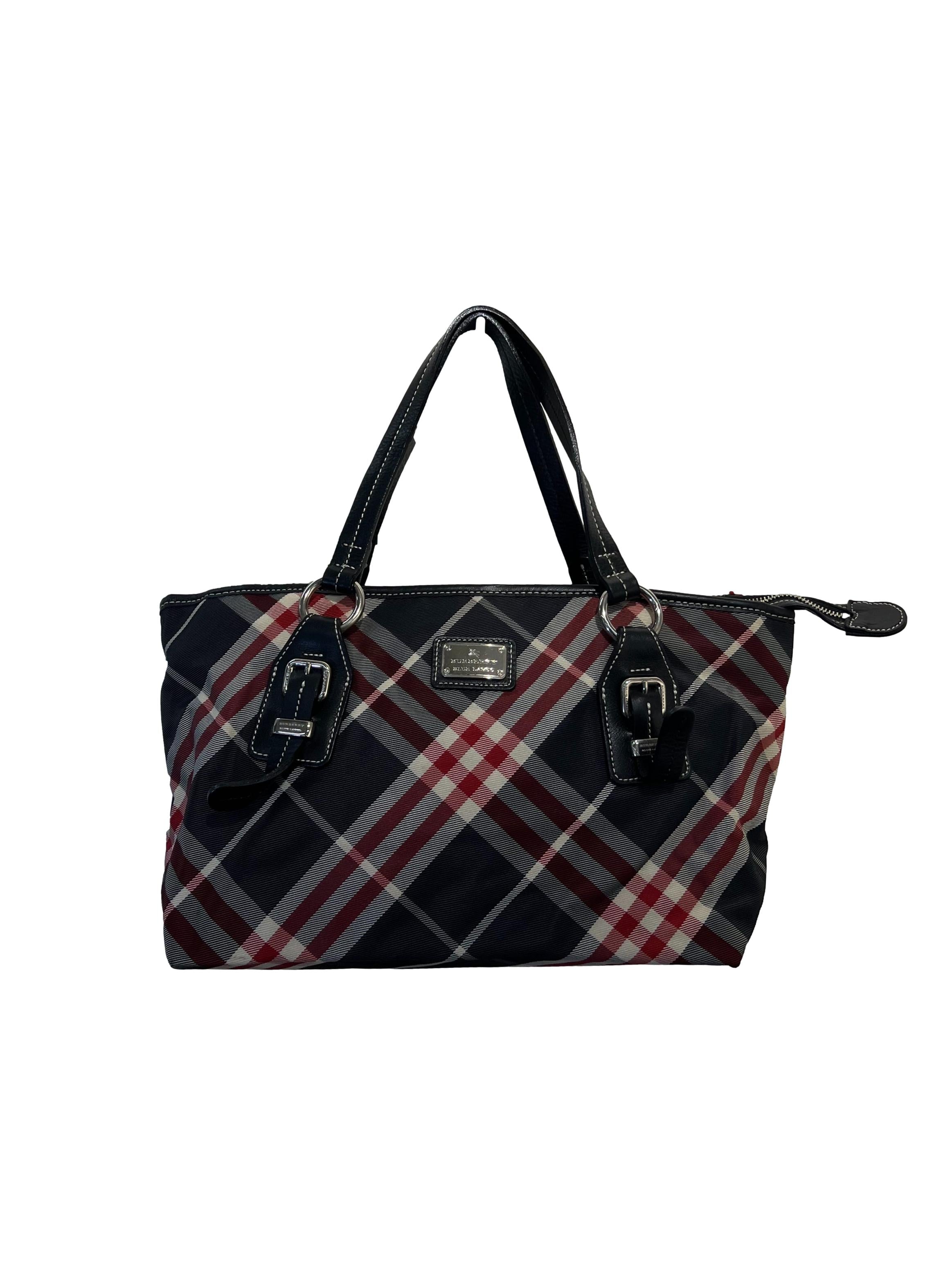 Black And Red Plaid Shoulder Bag