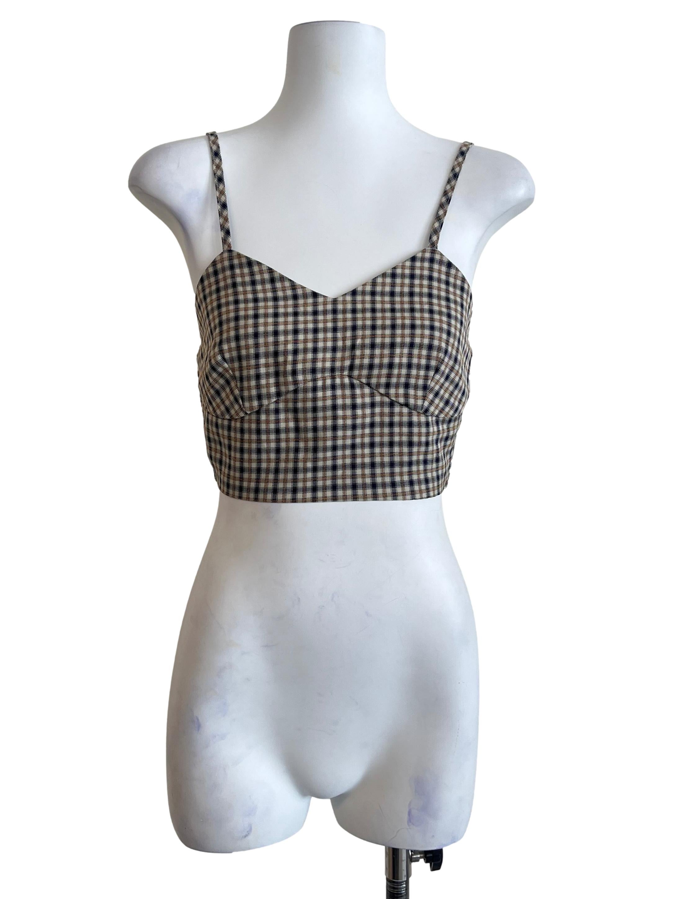Coffee Brown Sweetheart Spaghetti Strap Sleeveless Top