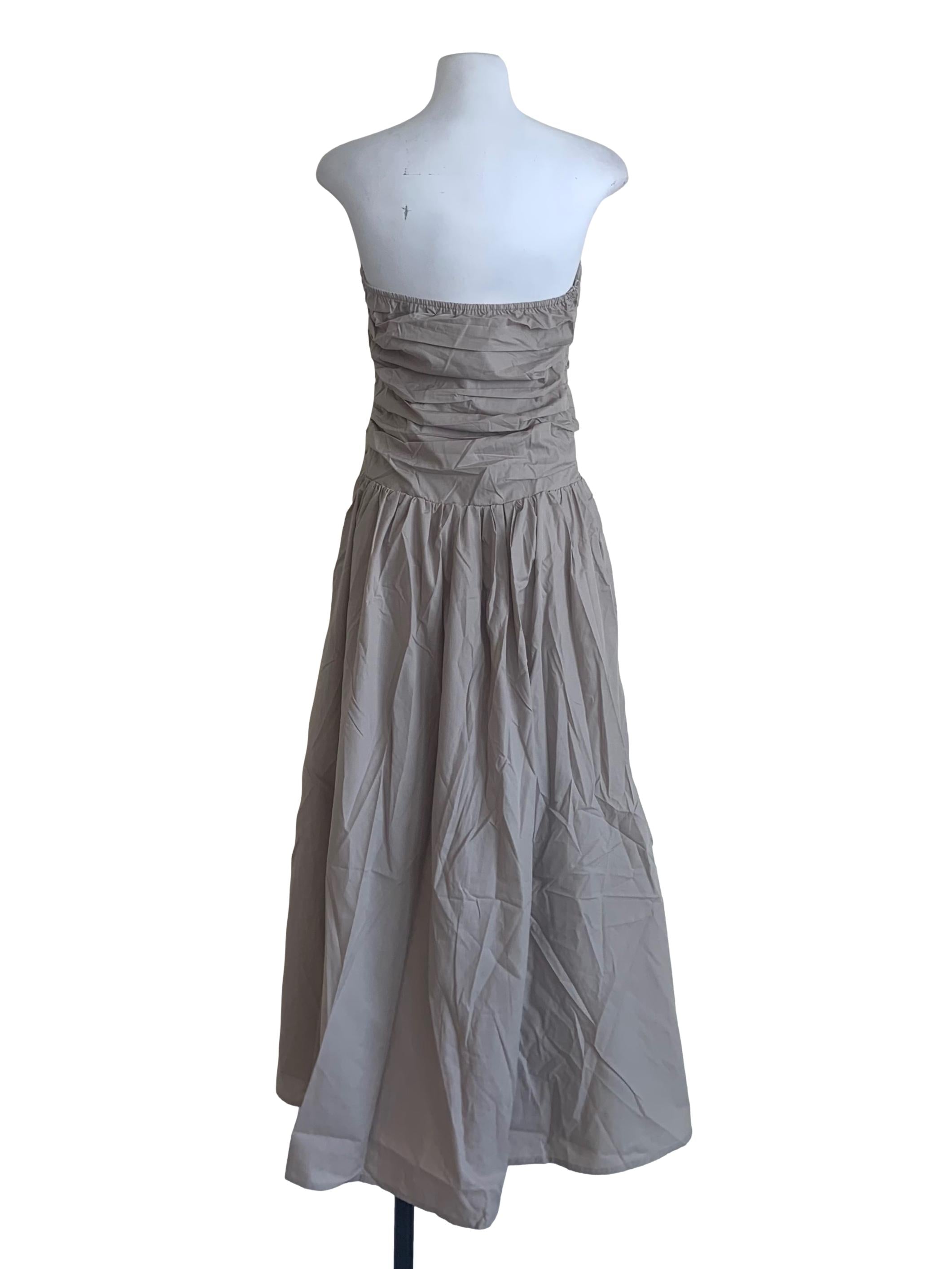 Fossil Grey Strapless Dress