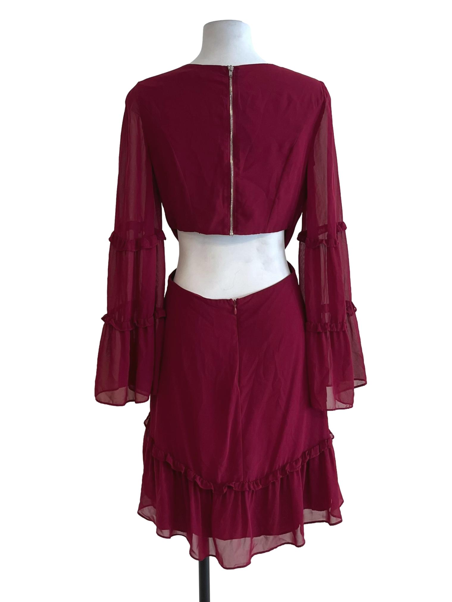 Jam Purple Jewel Neckline Empire Dress