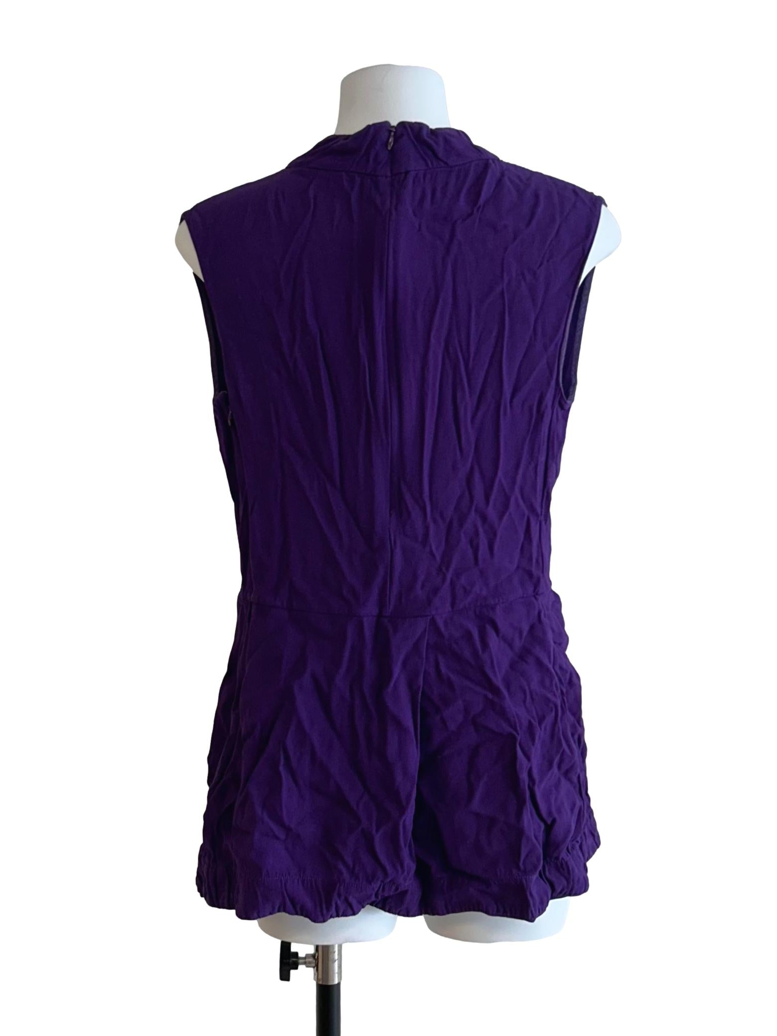 Plum Purple Sleeveless Blouse