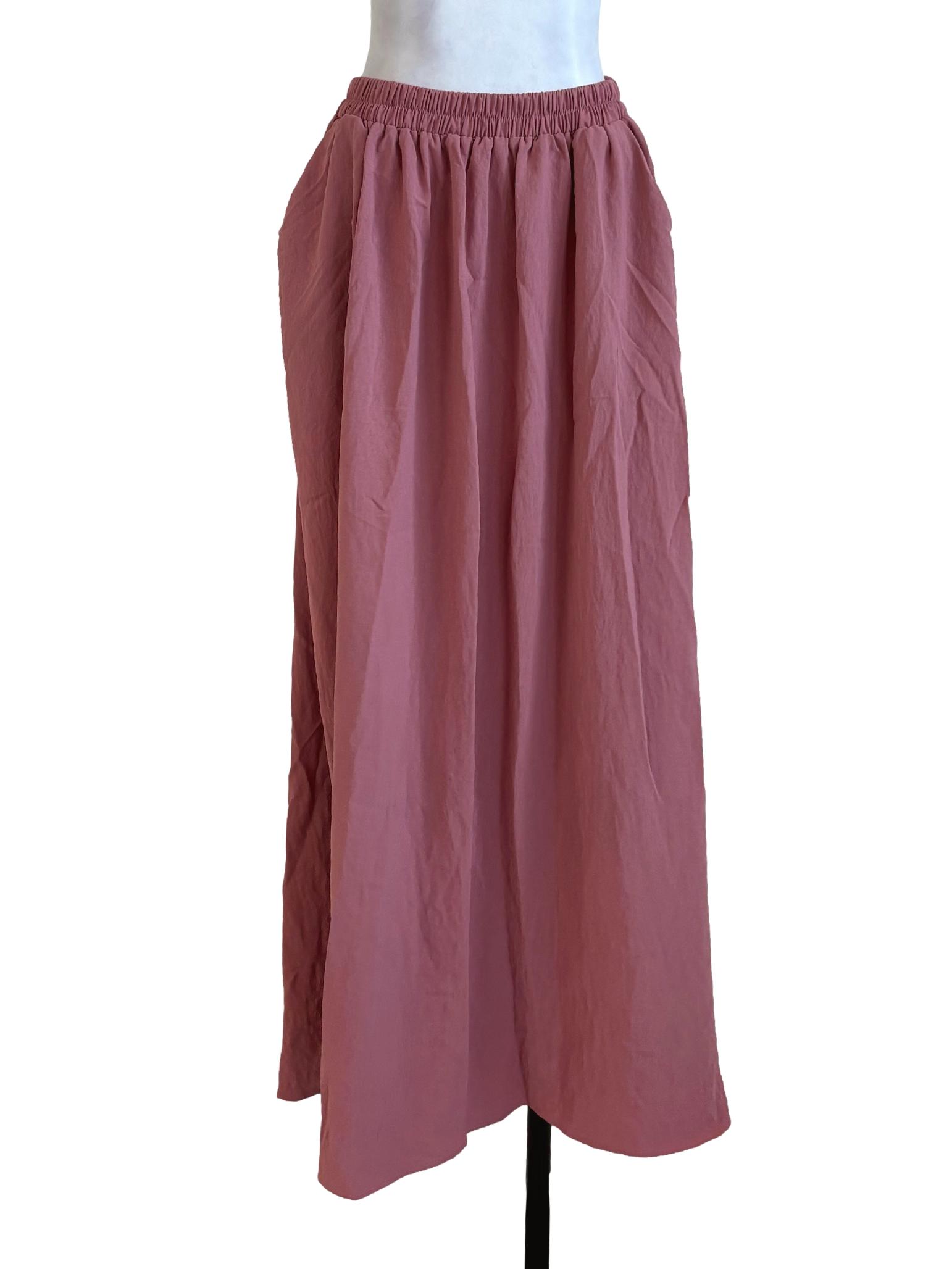 Rouge Pink Chiffon Maxi Skirt