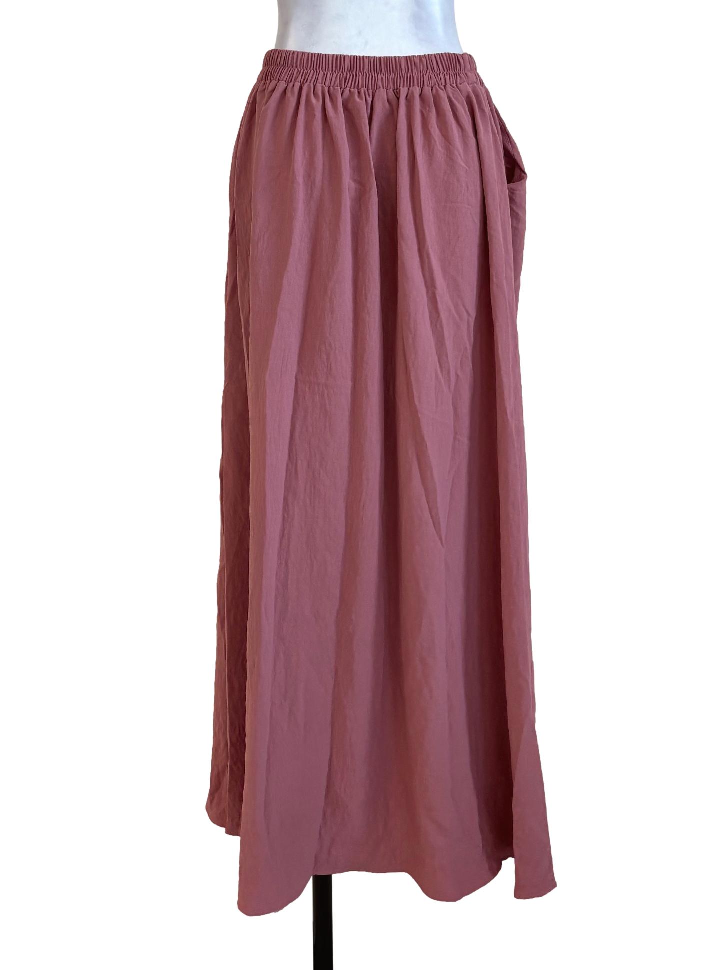 Rouge Pink Chiffon Maxi Skirt