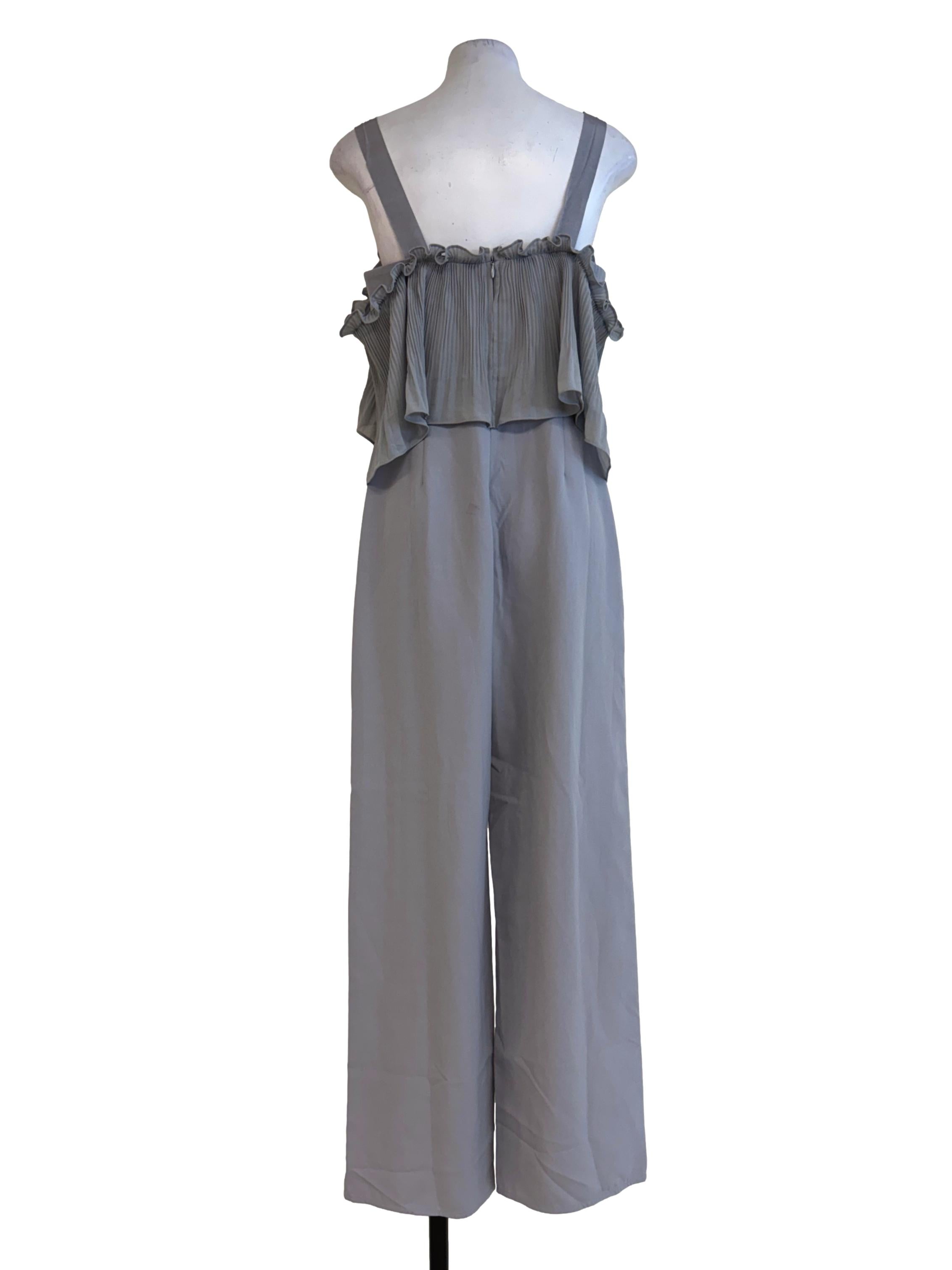 Pale Grey Pleated Jumpsuit LB