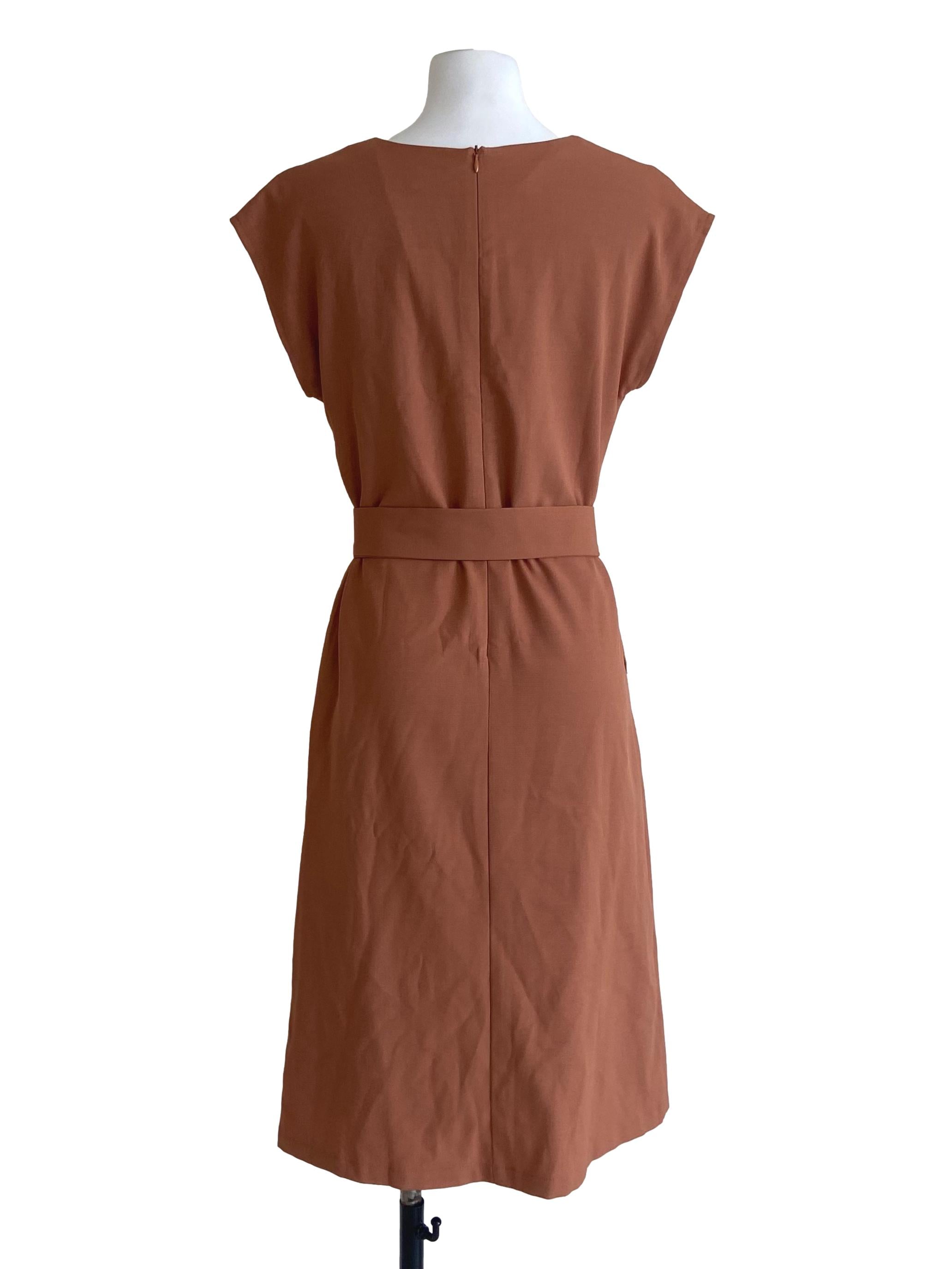 Fire Orange Batwing Sleeve Slit Shift Dress